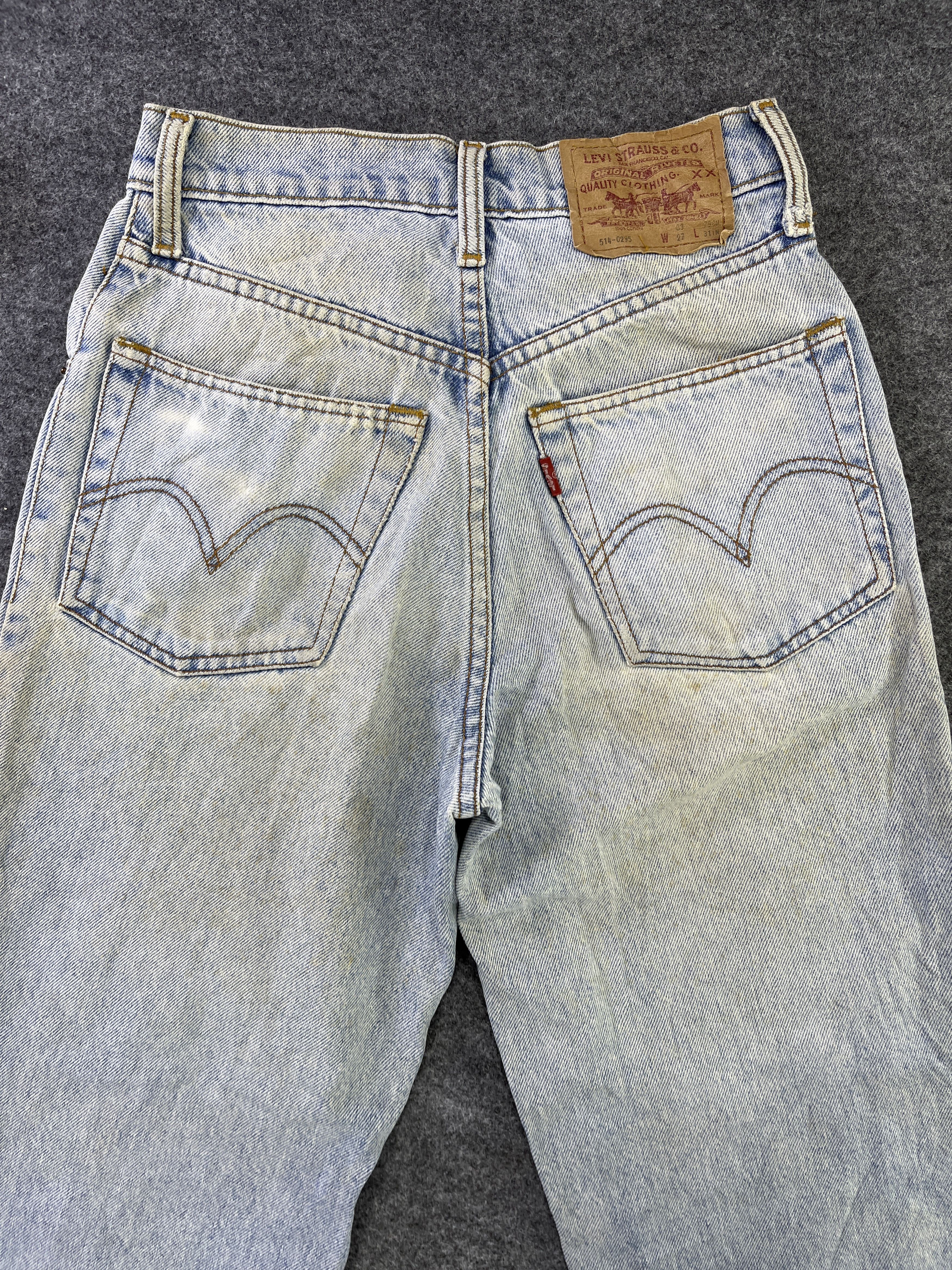 Levi's 90's Vintage Levis 514 Light Wash Jeans - J926 Size 26" / US 2 / IT 38 - 4 Thumbnail