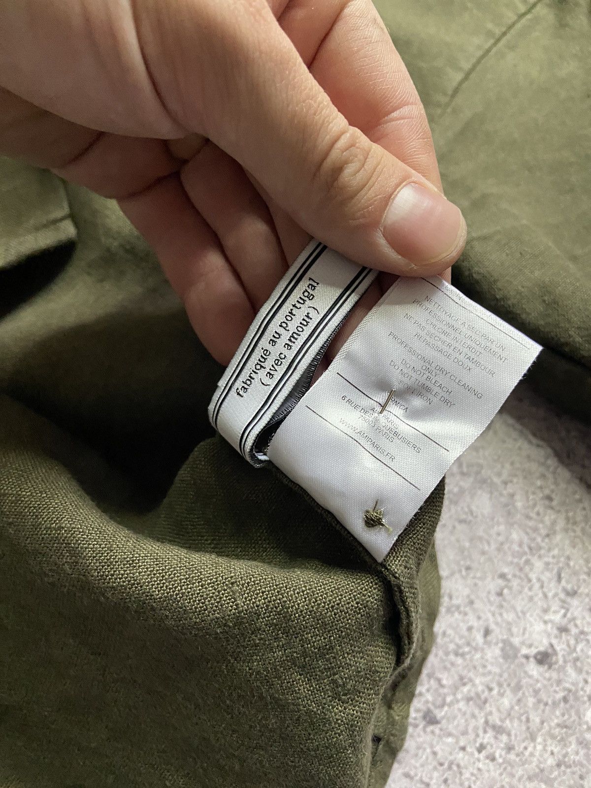 AMI AMI Green Linen Button Down Short Sleeve Shirt Size 40 Size US M / EU 48-50 / 2 - 8 Thumbnail