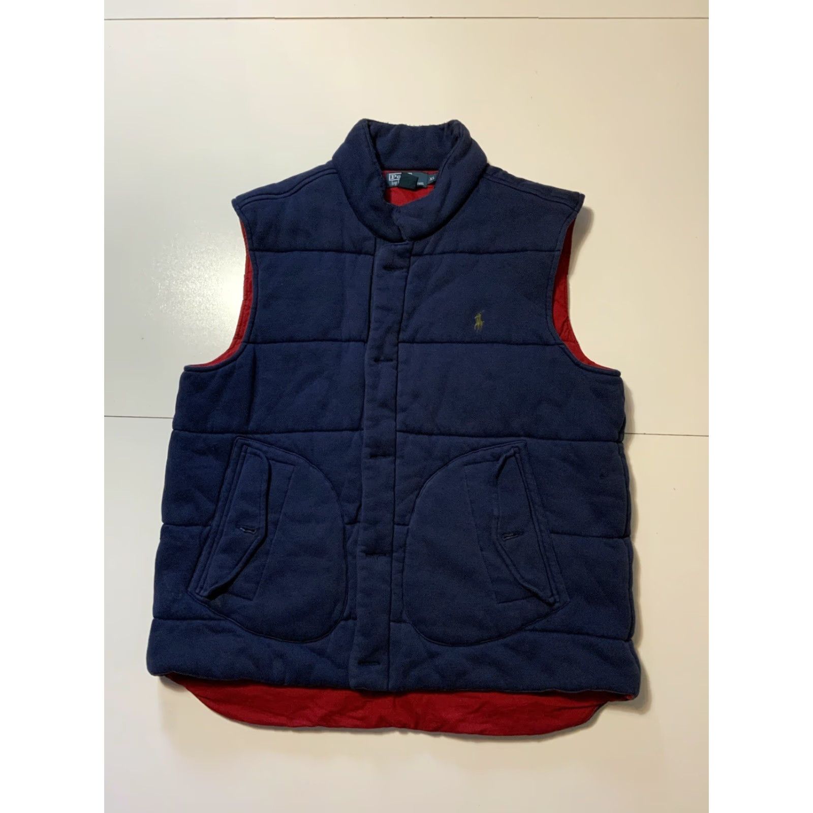 Polo Ralph Lauren VINTAGE Polo Ralph Lauren Navy Blue Pony Logo Quilted Puffer Vest Jacket XL Men Size US XL / EU 56 / 4 - 2 Thumbnail