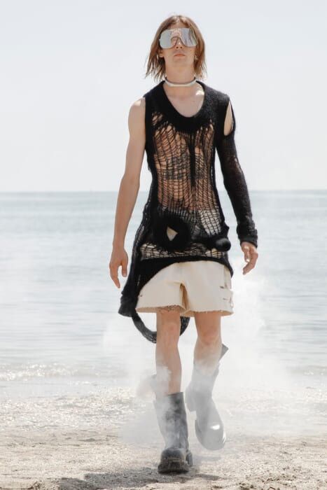 Rick Owens SS22 Rick Owen Fogachine Runway Banana Knit Spider Sweater Size US M / EU 48-50 / 2 - 2 Thumbnail
