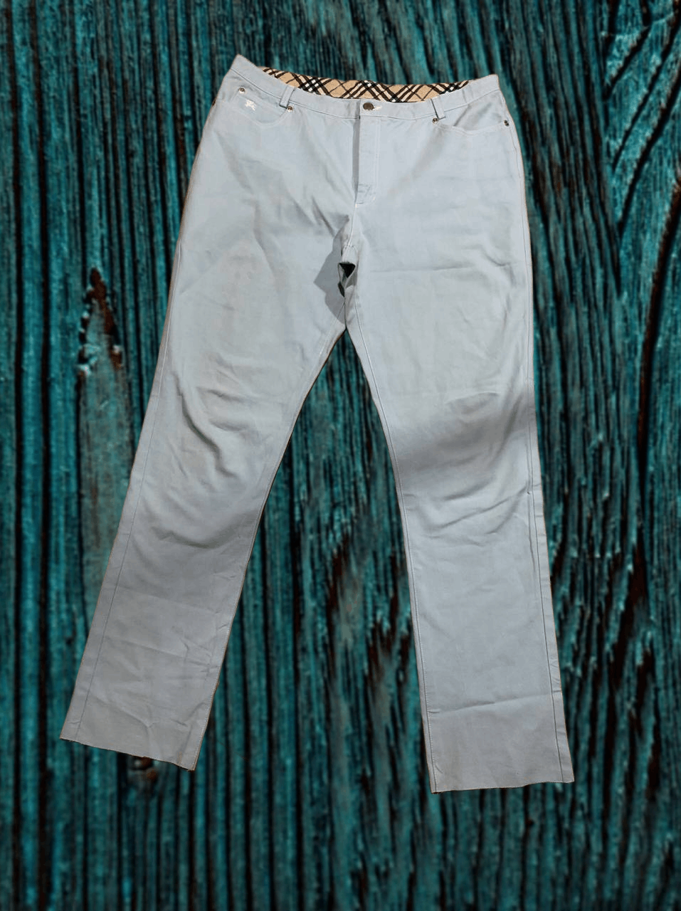 Burberry Burberry LONDON Blue Nova Check DENIM PANTS Size US 34 / EU 50 - 1 Thumbnail