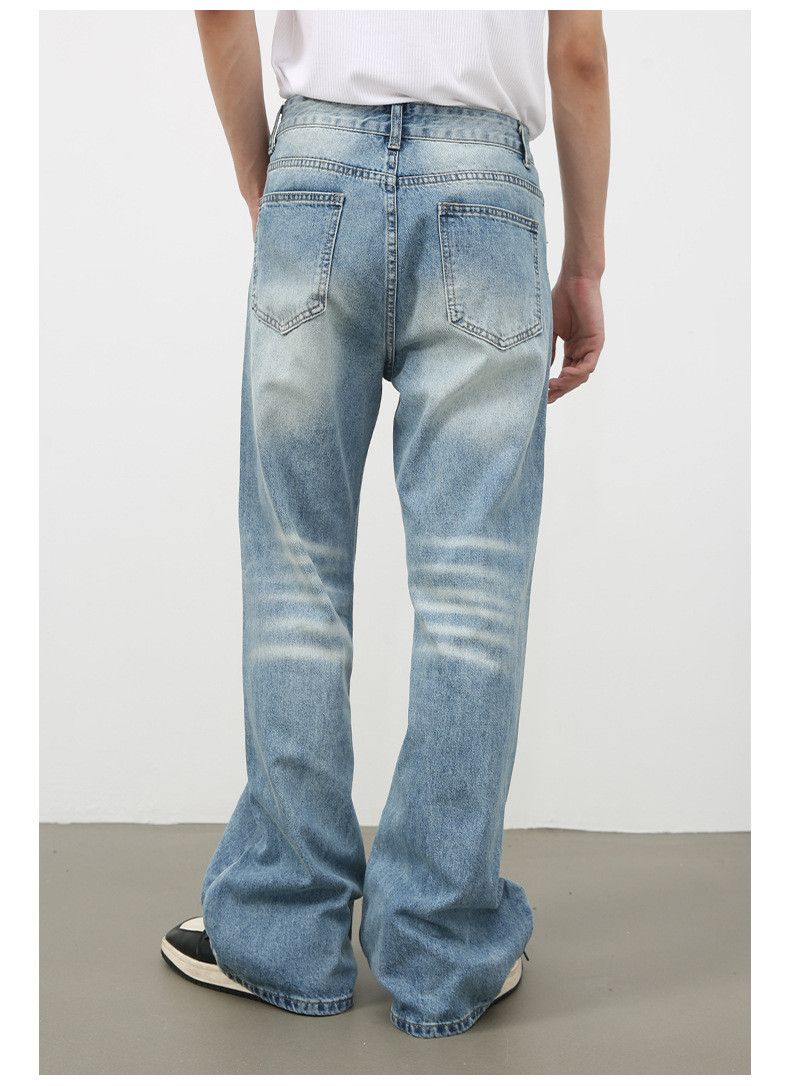 Japanese Brand × Jean American men's washed loose straight flared all-match jeans Size US 32 / EU 48 - 6 Thumbnail