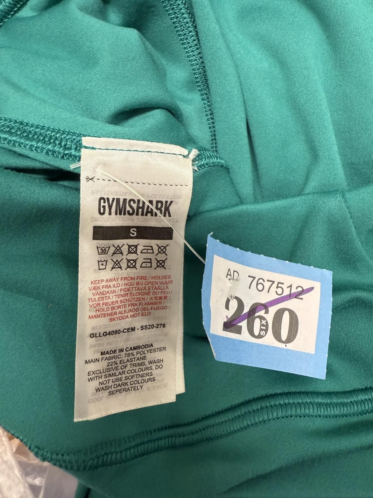 Gymshark Gymshark Teal Leggings with Side Pocket Size S Size 28" / US 6 / IT 42 - 2 Thumbnail