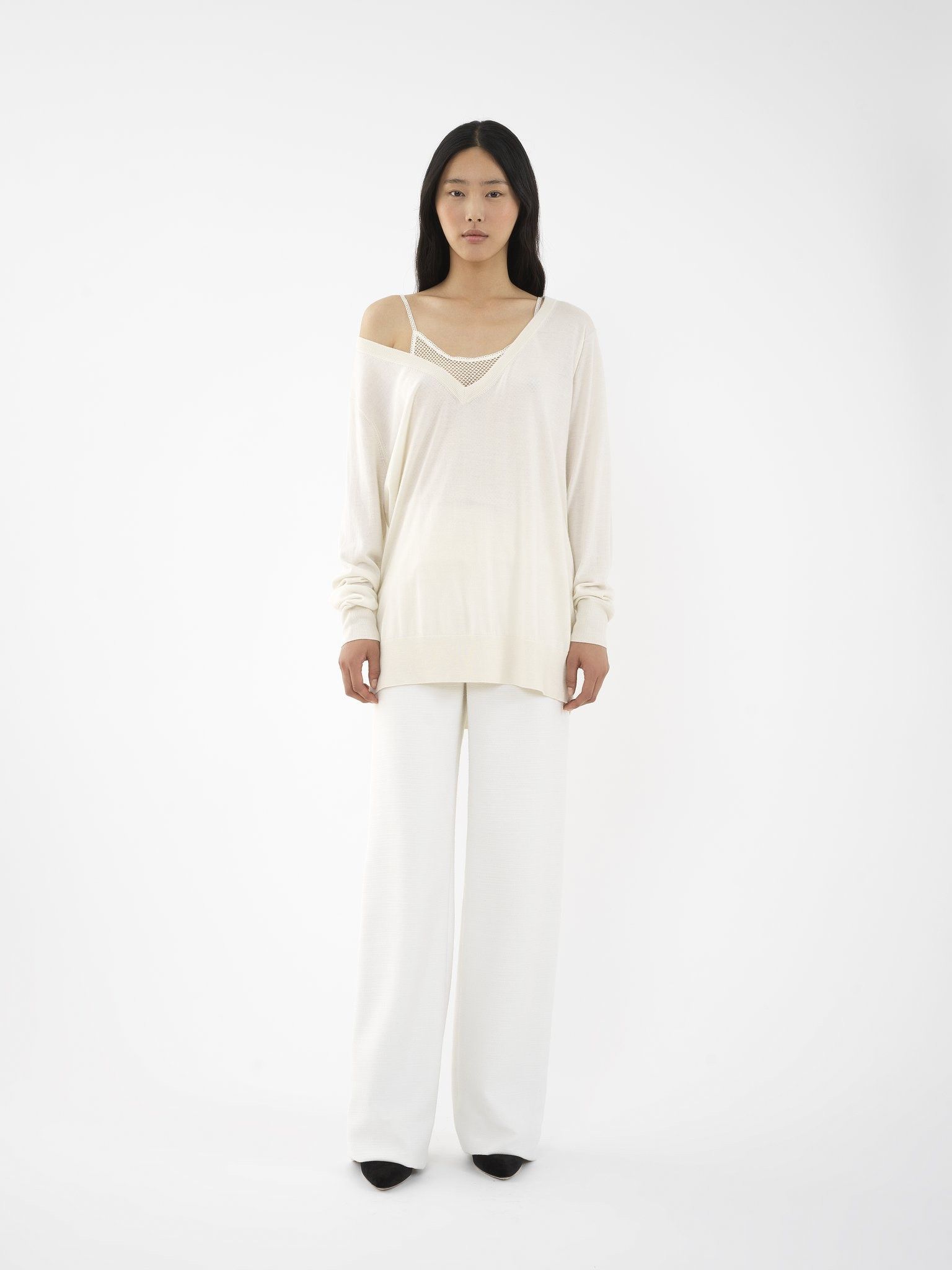 Chloe o1loc1c0325 CHC24 Pullover in White Powder Size XL / US 12-14 / IT 48-50 - 2 Thumbnail