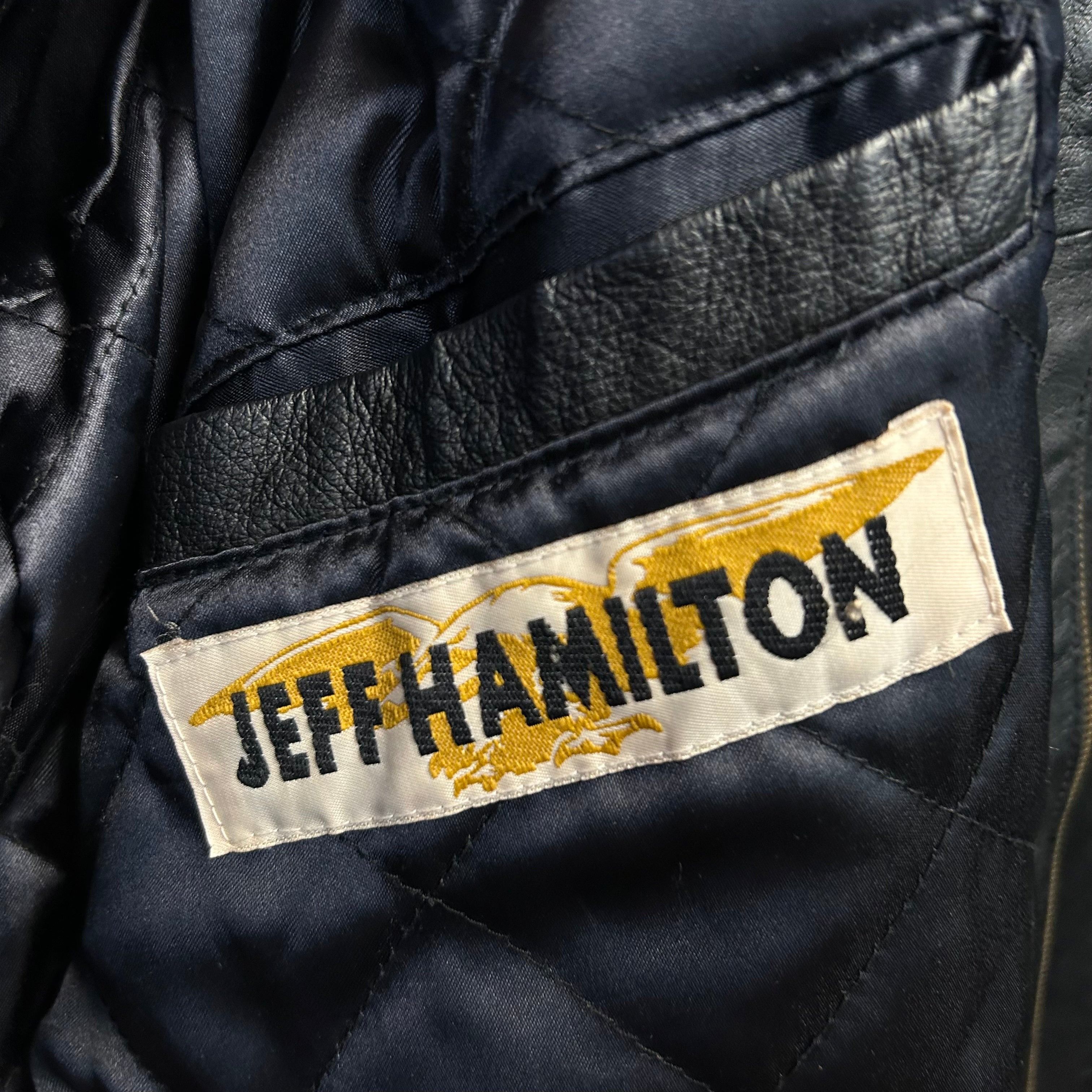 Jeff Hamilton Vintage 90’s 98’ Jeff Hamilton Nascar Leather Jacket Sz L Size US L / EU 52-54 / 3 - 6 Thumbnail