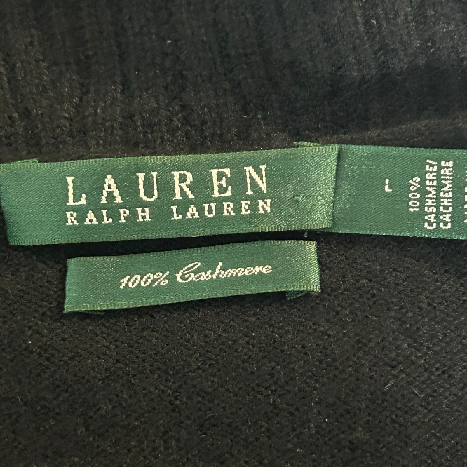 Other Classic Ralph Lauren Black Cashmere Cardigan Large Size L / US 10 / IT 46 - 4 Thumbnail