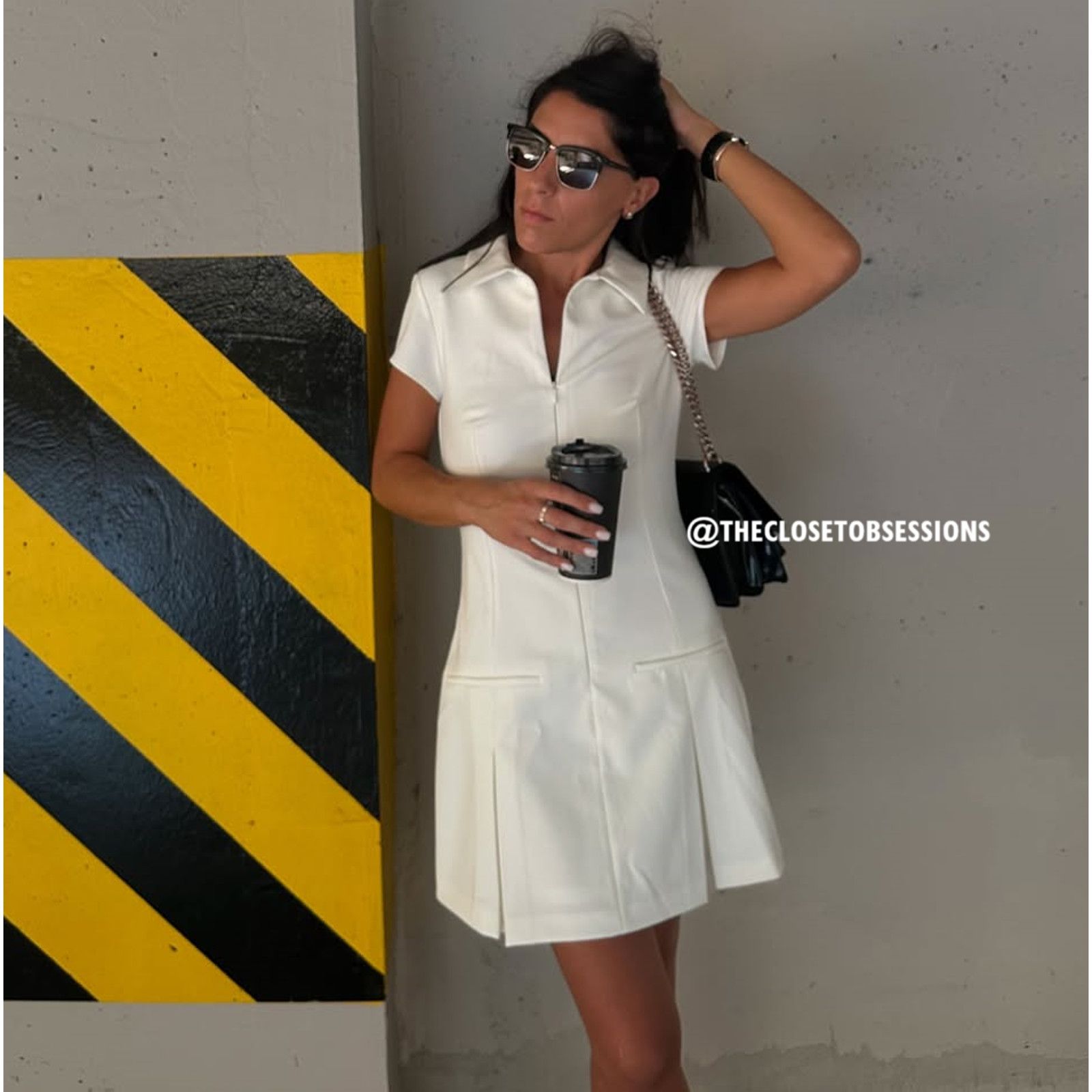 Zara ZARA BLOGGER FAVE!!! Short Dress with Box Pleats NWT Size L / US 10 / IT 46 - 9 Thumbnail