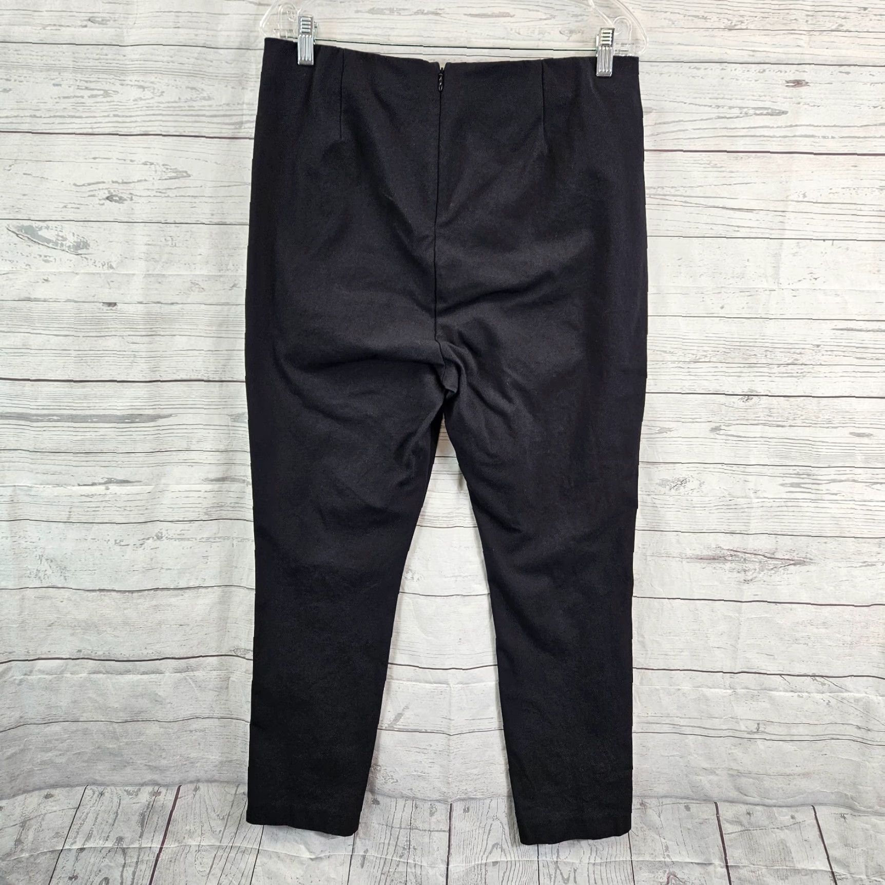 Rag & Bone Rag & bone Womens Ankle Pants Sz 14 Black High Rise Cotton Blend Pants Short Inseam 27in Size 36" / US 14 / IT 50 - 3 Thumbnail