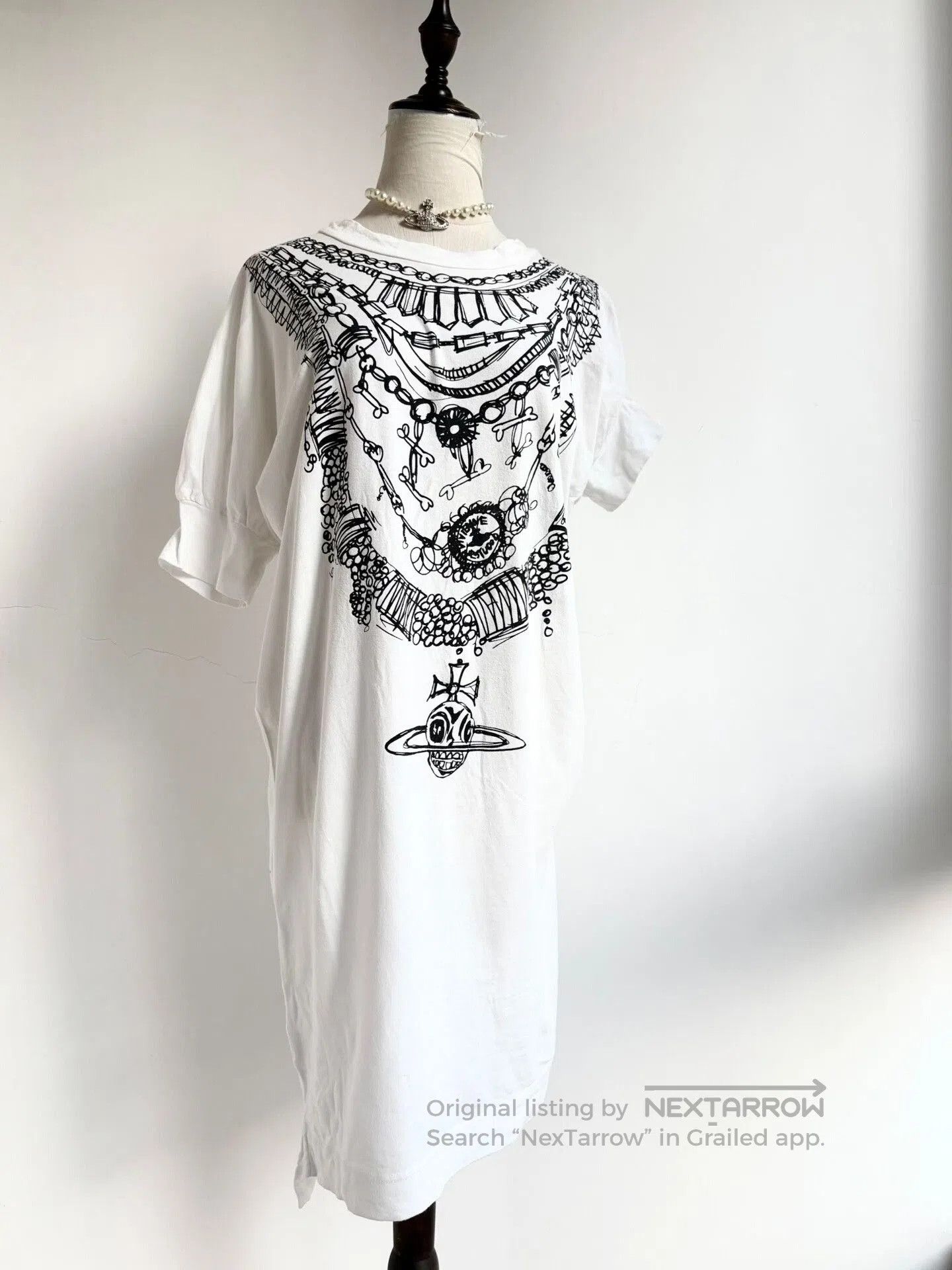 Vivienne Westwood Vivienne Westwood White Chain Print Dress. Size M / US 6-8 / IT 42-44 - 1 Thumbnail