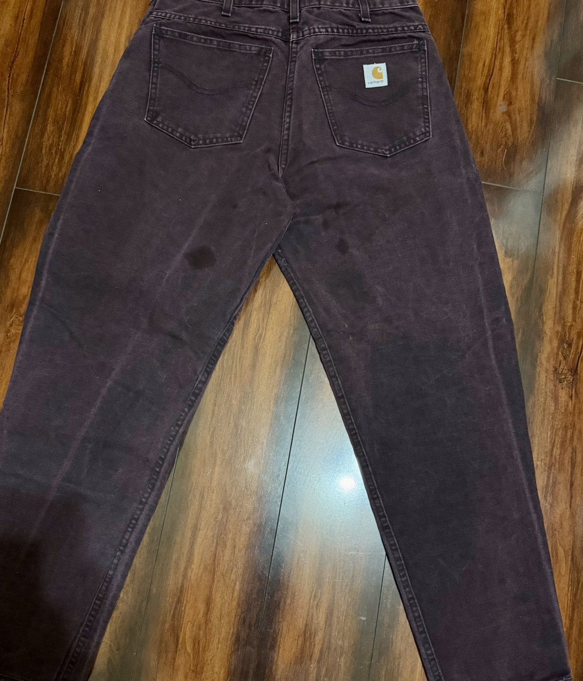 Carhartt × Vintage Vintage & Rare 90s Carhartt Burgundy Pants Size US 32 / EU 48 - 7 Thumbnail