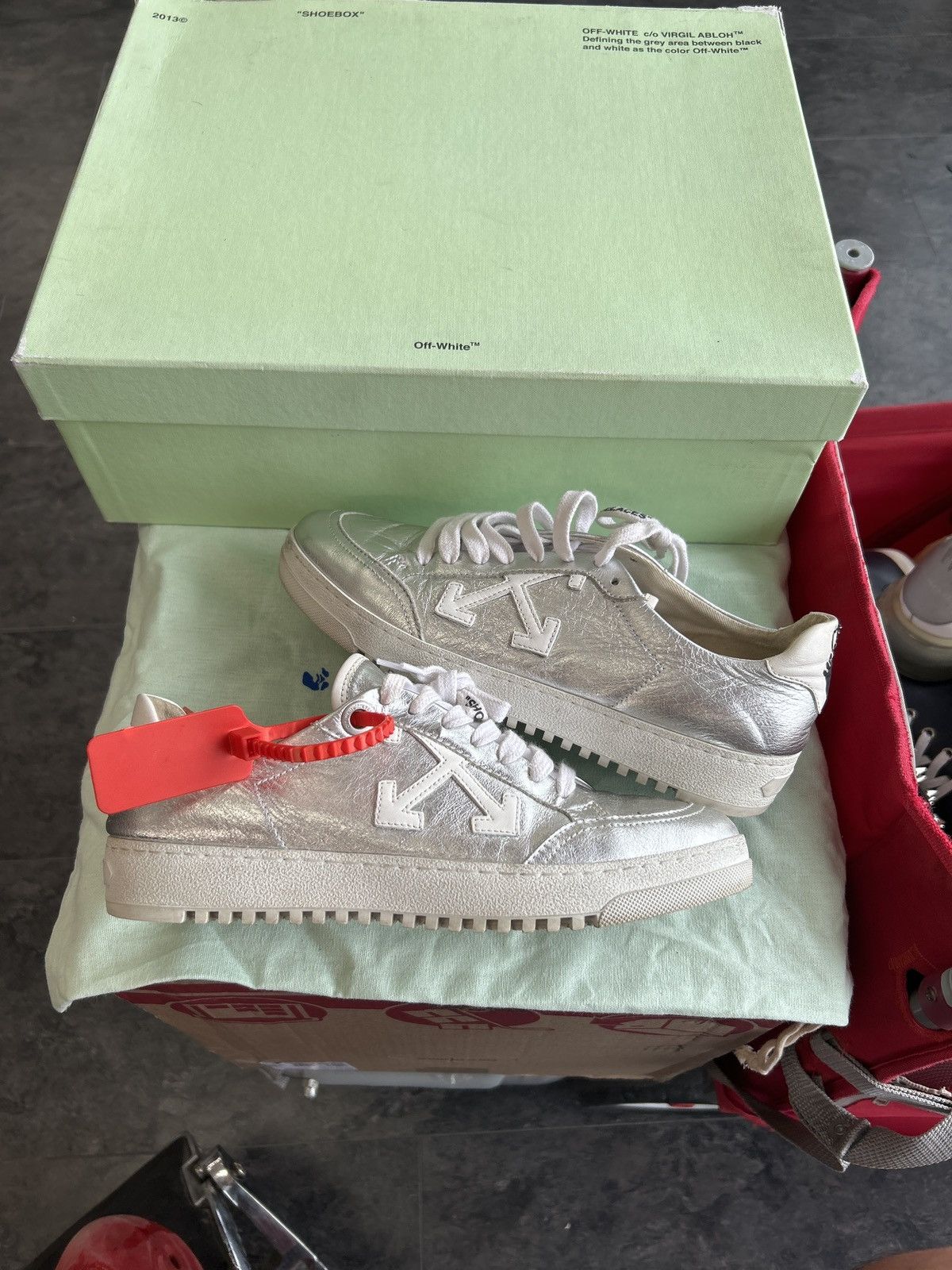 Off-White Off white silver lows Size US 8 / IT 38 - 1 Thumbnail