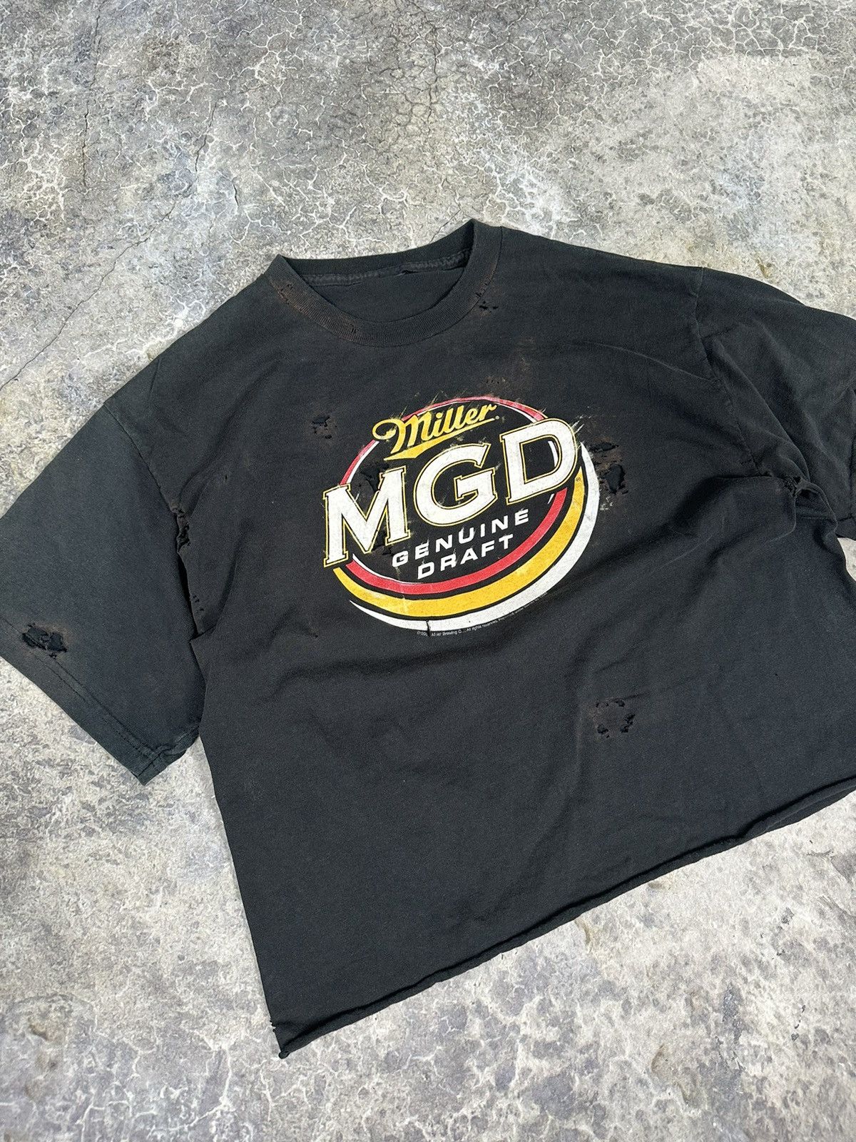 Japanese Brand × Vintage Vintage Thrashed Miller Lite Tee Size US M / EU 48-50 / 2 - 2 Thumbnail