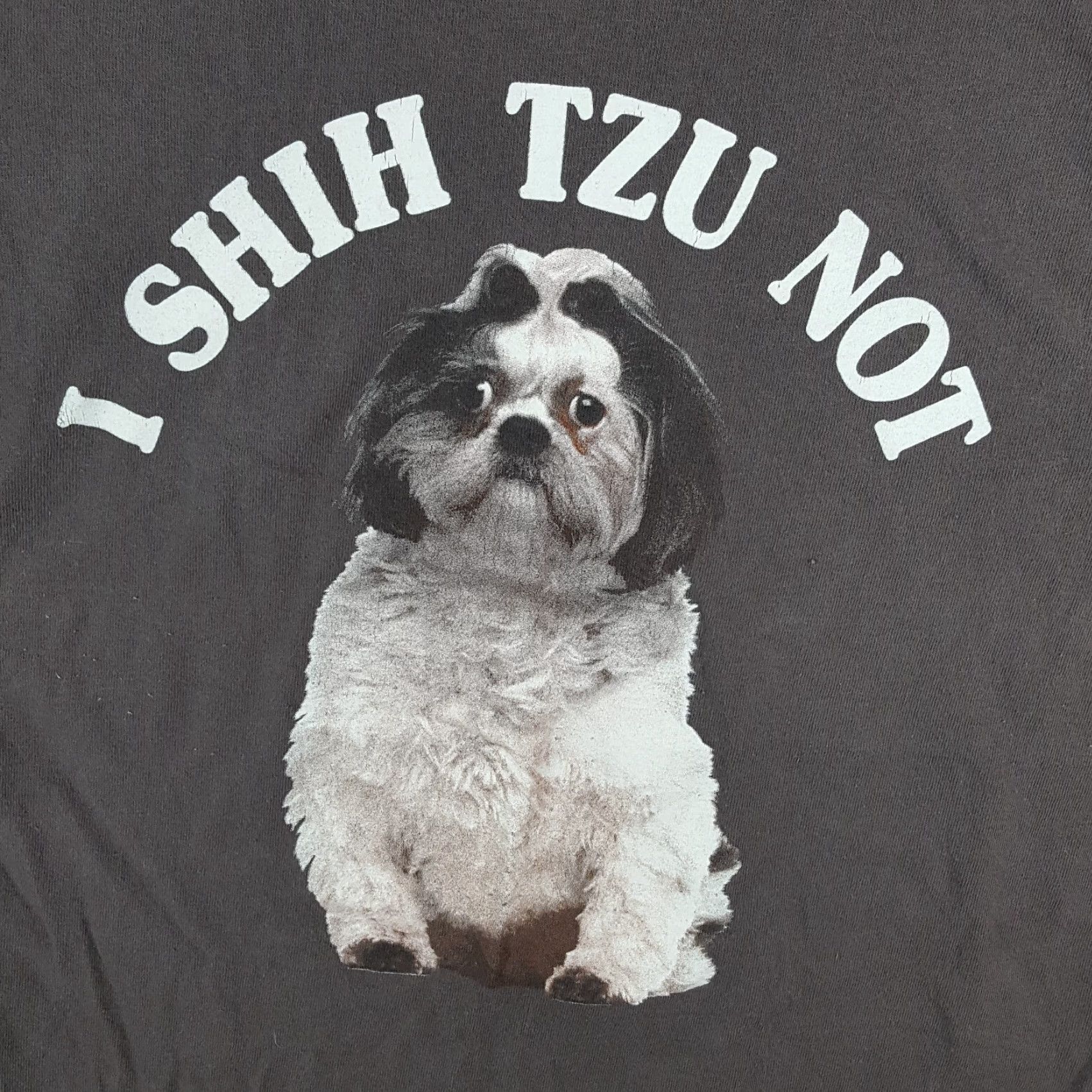 Delta VINTAGE Delta T-Shirt Women S Gray Shih Tzu Dog Funny Vintage 90s Y2K Puppy Cute Casual Short Sleeve Crew Neck Mens Womens Girls Boys Size S / US 4 / IT 40 - 4 Thumbnail