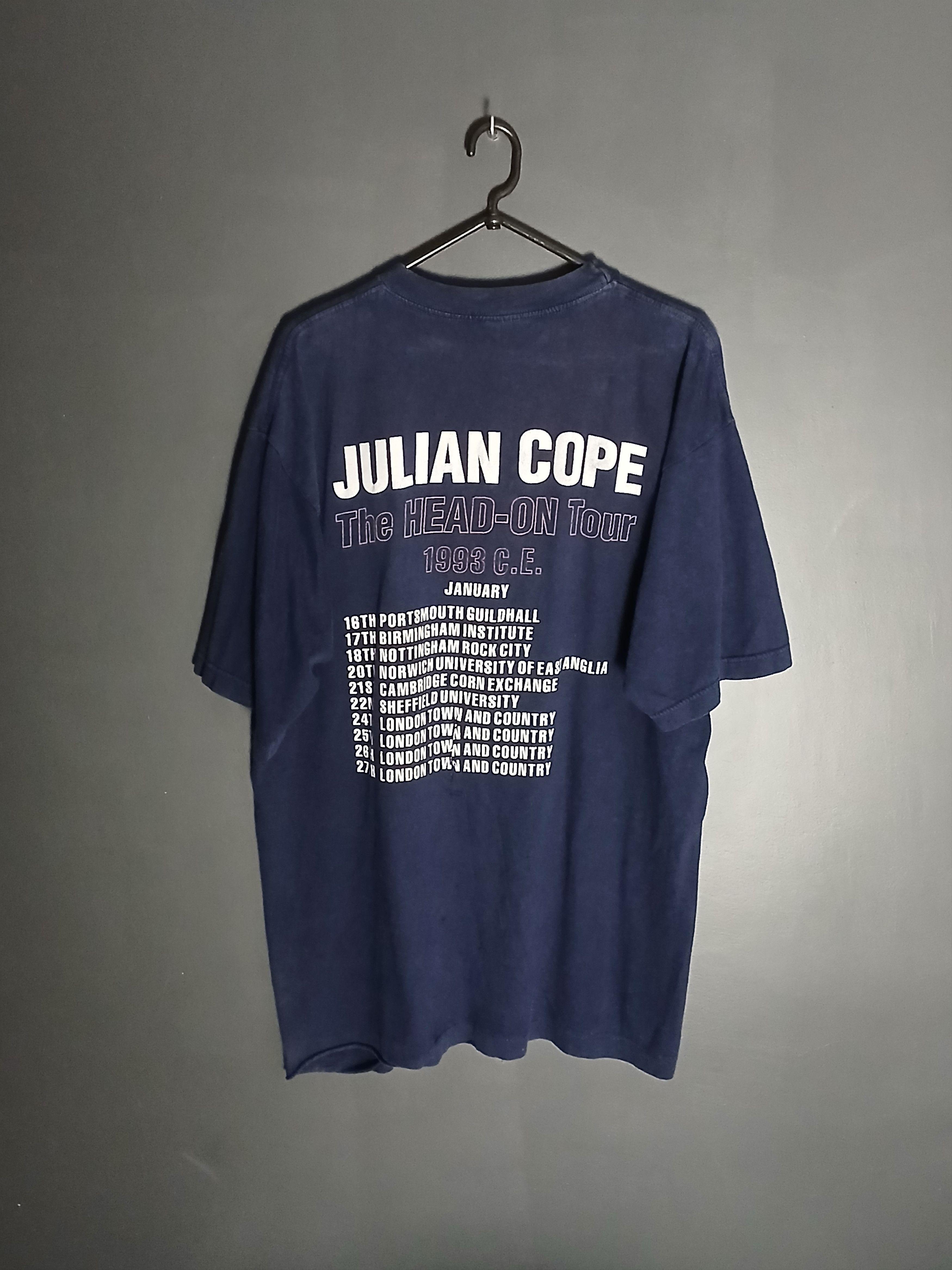 Band Tees × Vintage Vintage 1993 Julian Cope The Head-On Tour T-Shirt Size US XL / EU 56 / 4 - 2 Thumbnail