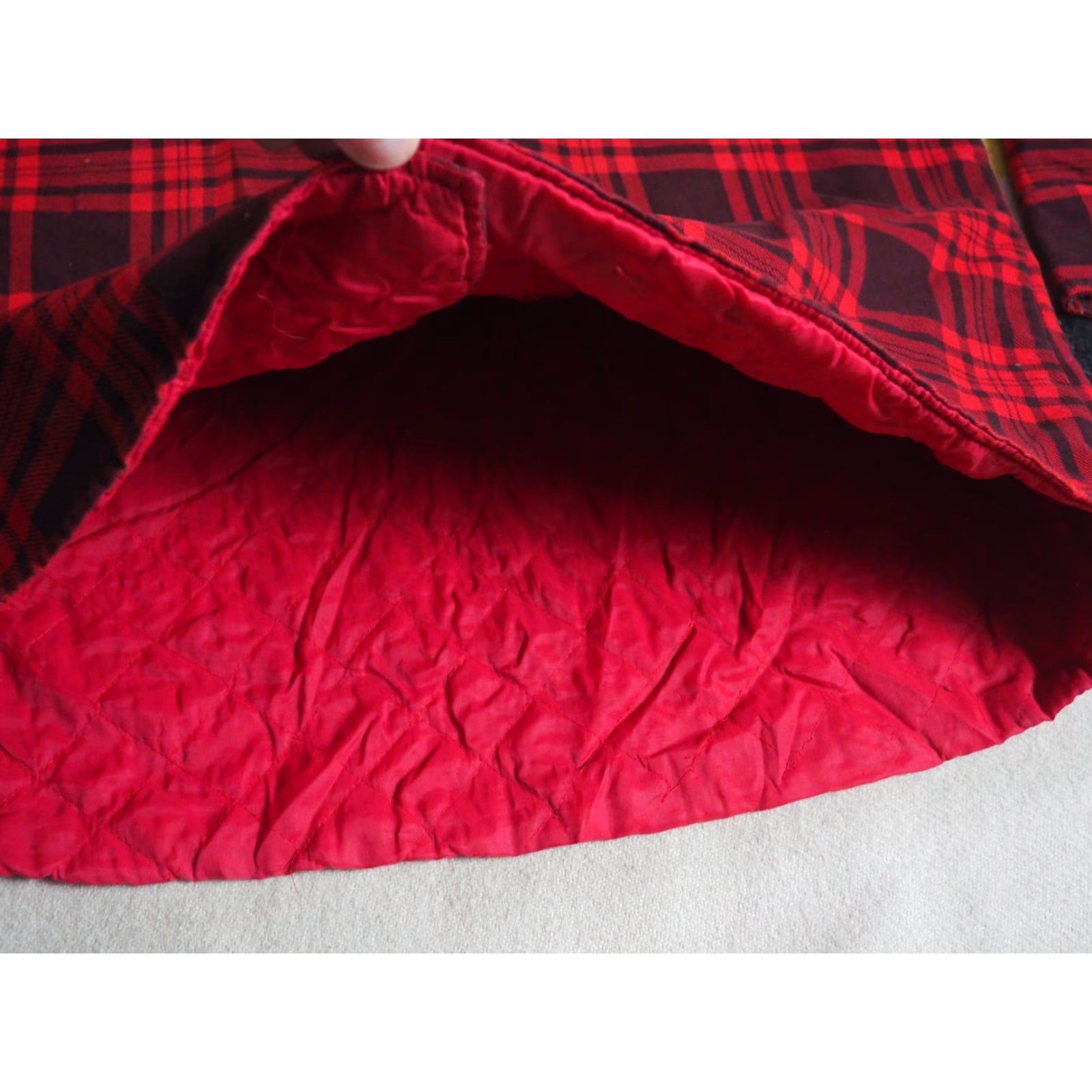 Sears VTG Sears Fieldmaster Red Black Grunge Printed Quilted Flannel Shirt Mens XL Size US XL / EU 56 / 4 - 5 Thumbnail