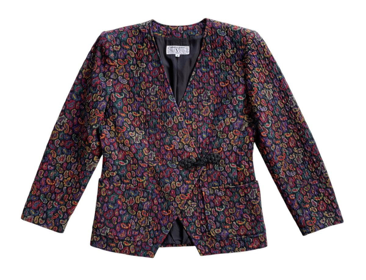 Valentino Valentino Garavani Asymmetrical Paisley Jacket Size M / US 6-8 / IT 42-44 - 2 Thumbnail