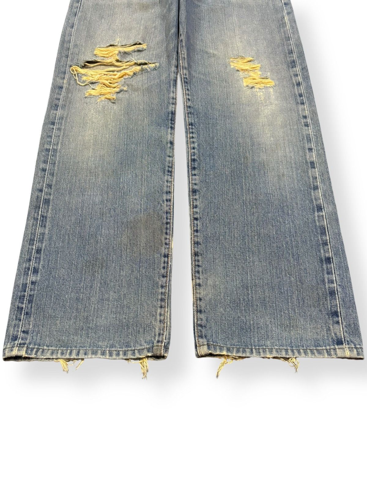 Edwin Vintage Edwin 505X Selvedge Mud Wash Loose Distressed Jeans Size US 31 - 8 Thumbnail
