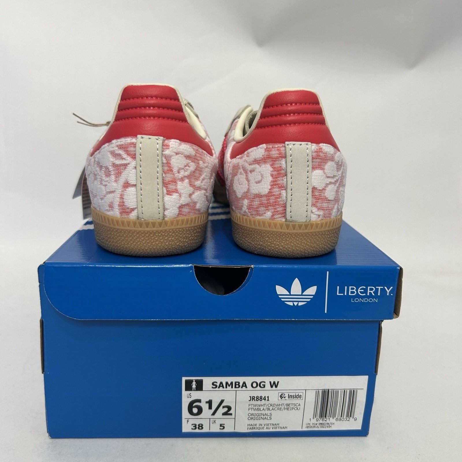 Adidas Adidas Samba OG X Liberty London - “Better Scarlet” JR8841 Size US 6.5 / IT 36.5 - 4 Thumbnail
