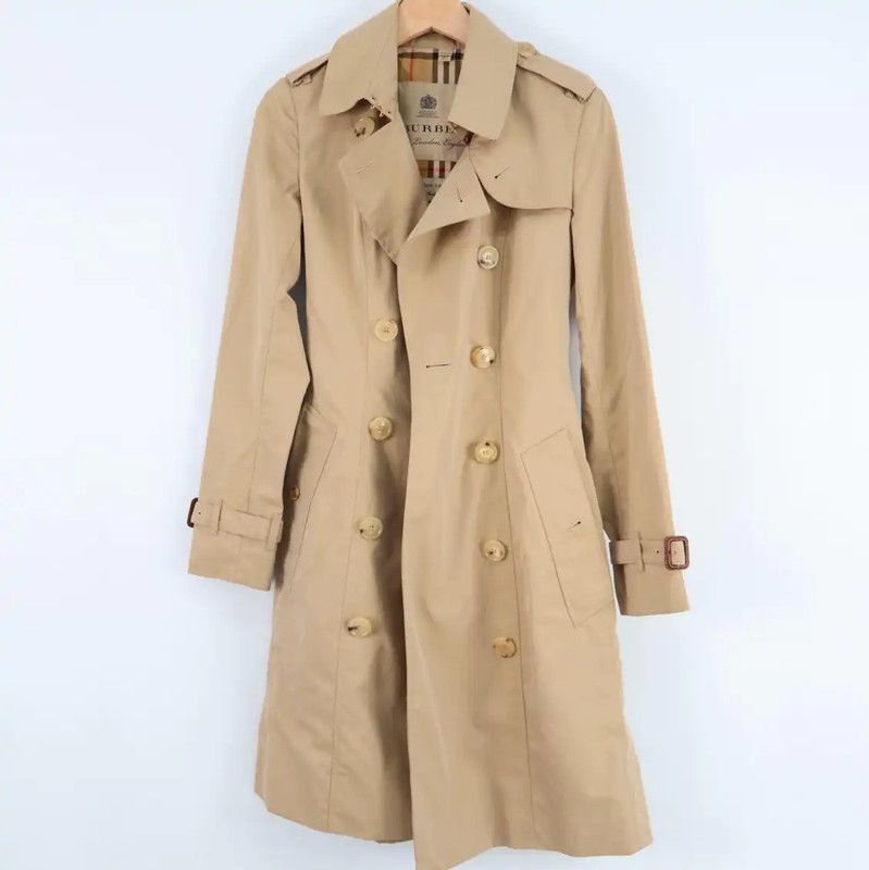 Burberry Burberry Spring Autumn Khaki Trench Coat Size XXS / US 00 / IT 34 - 1 Thumbnail