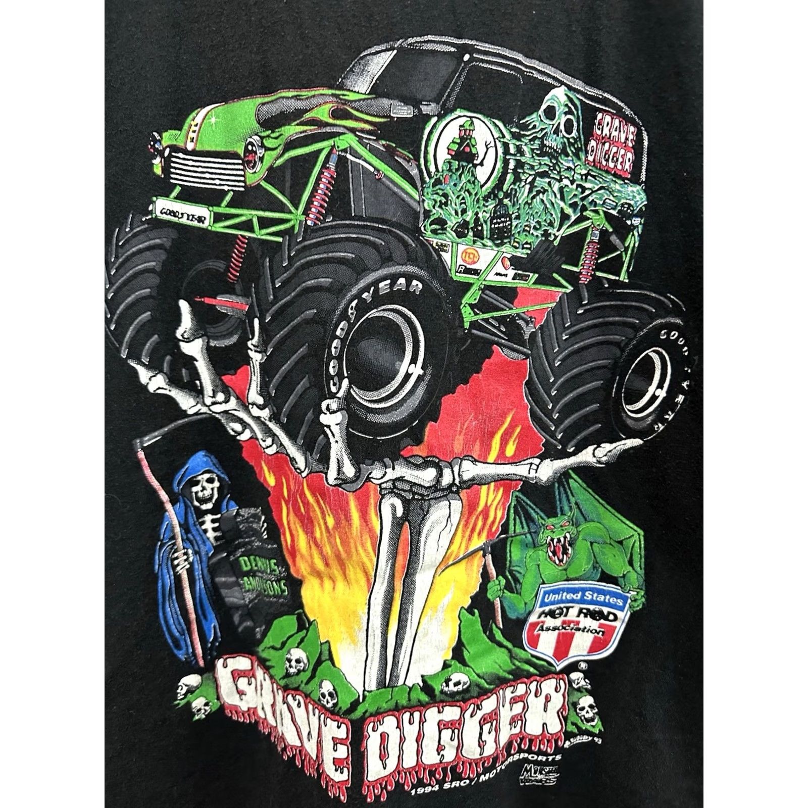 Jerzees VINTAGE Grave Digger Dennis Monster Truck Ryan Gosling Thin T-Shirt Size M Black Mens Size US M / EU 48-50 / 2 - 5 Thumbnail
