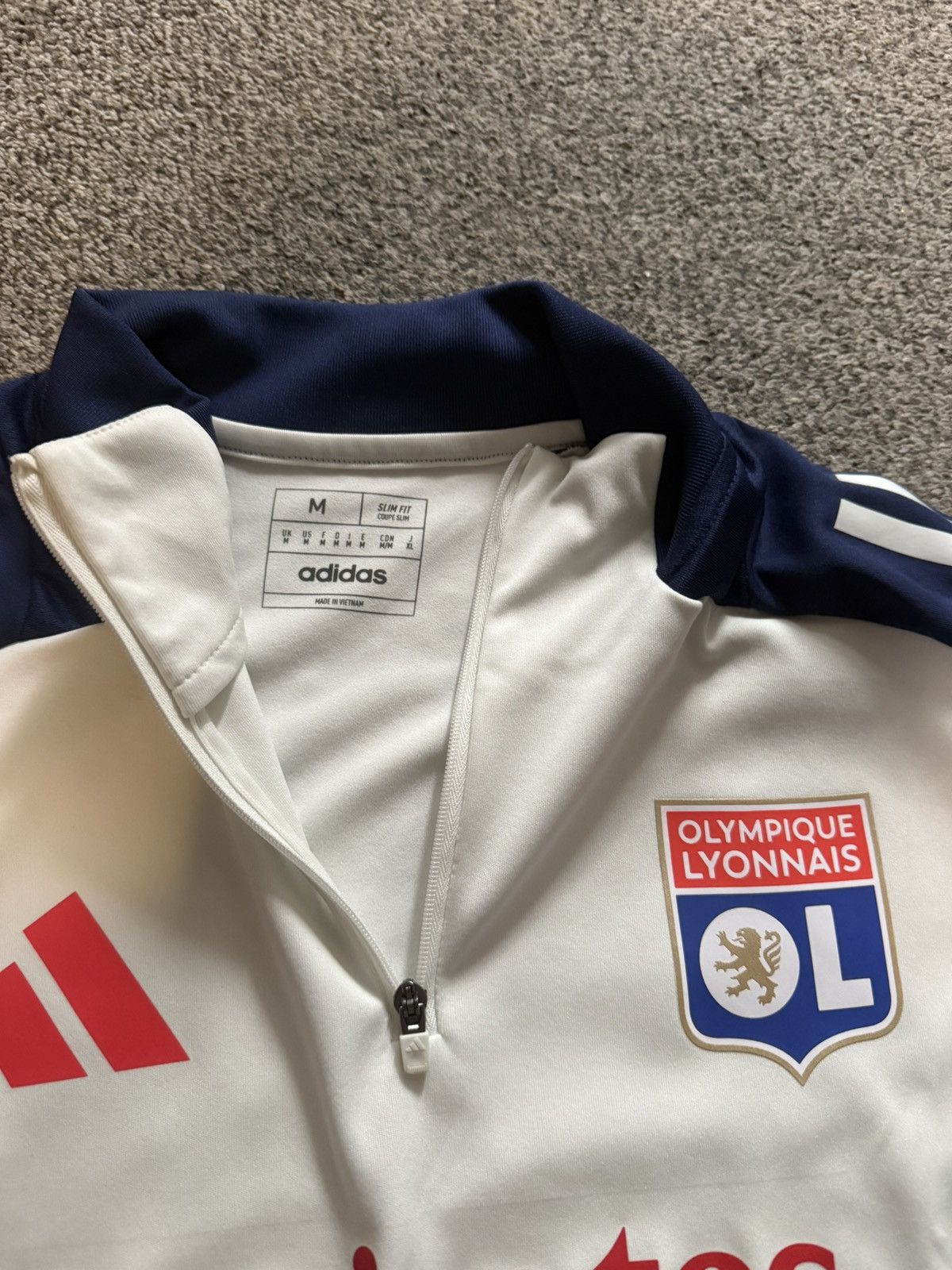 Adidas Olympique Lyonnais Adidas Men's Soccer Training Zip Up Size US M / EU 48-50 / 2 - 3 Thumbnail