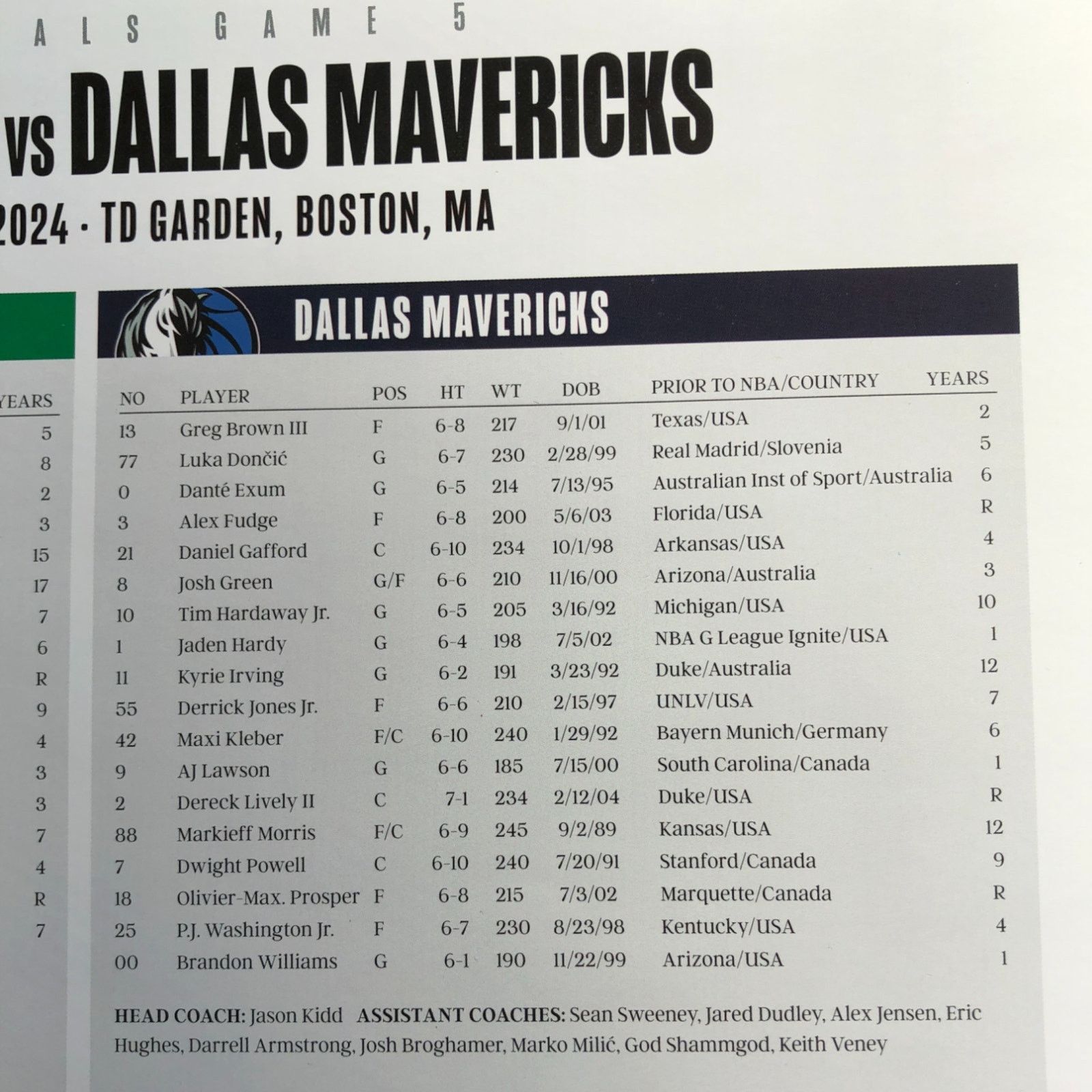 NBA Boston Celtics v Dallas MavericksNBA Finals Game 5 Poster Size ONE SIZE - 7 Thumbnail