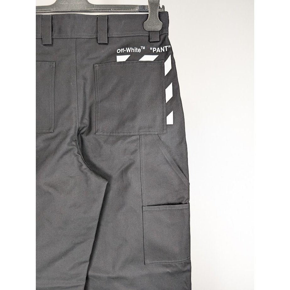 Off-White o1rshd1 Diag Pkt Carpenter Pant in Black/White Size US 30 / EU 46 - 15 Thumbnail