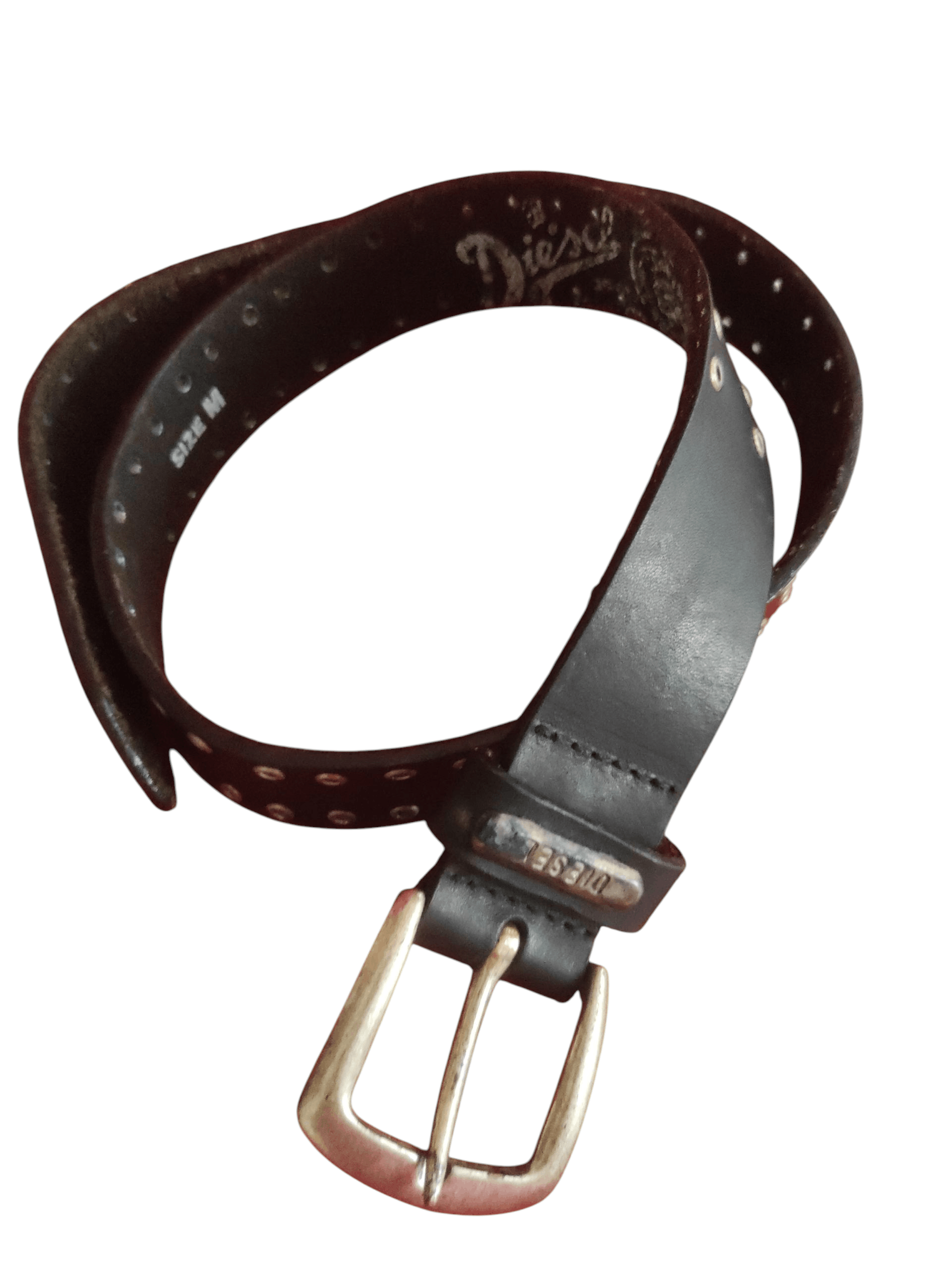 Diesel Diesel Y2K Leather Belt Simon Style Studded Made Mexico Sz M Size ONE SIZE - 3 Thumbnail