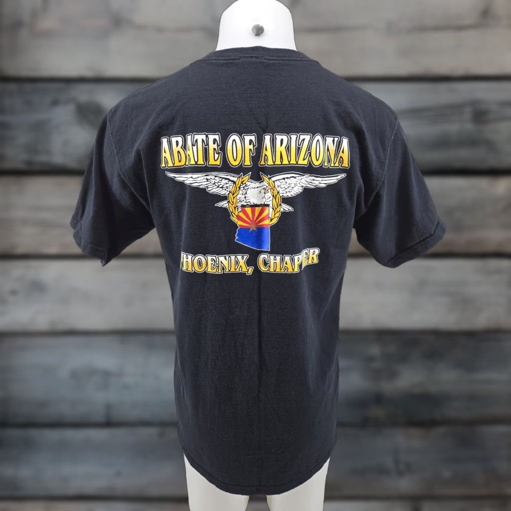 Fruit Of The Loom VINTAGE Abate Of Arizona Phoenix Chapter Shirt L Black Cotton Graphic Print Crew Neck Short Sleeve Nike? Size US L / EU 52-54 / 3 - 1 Thumbnail