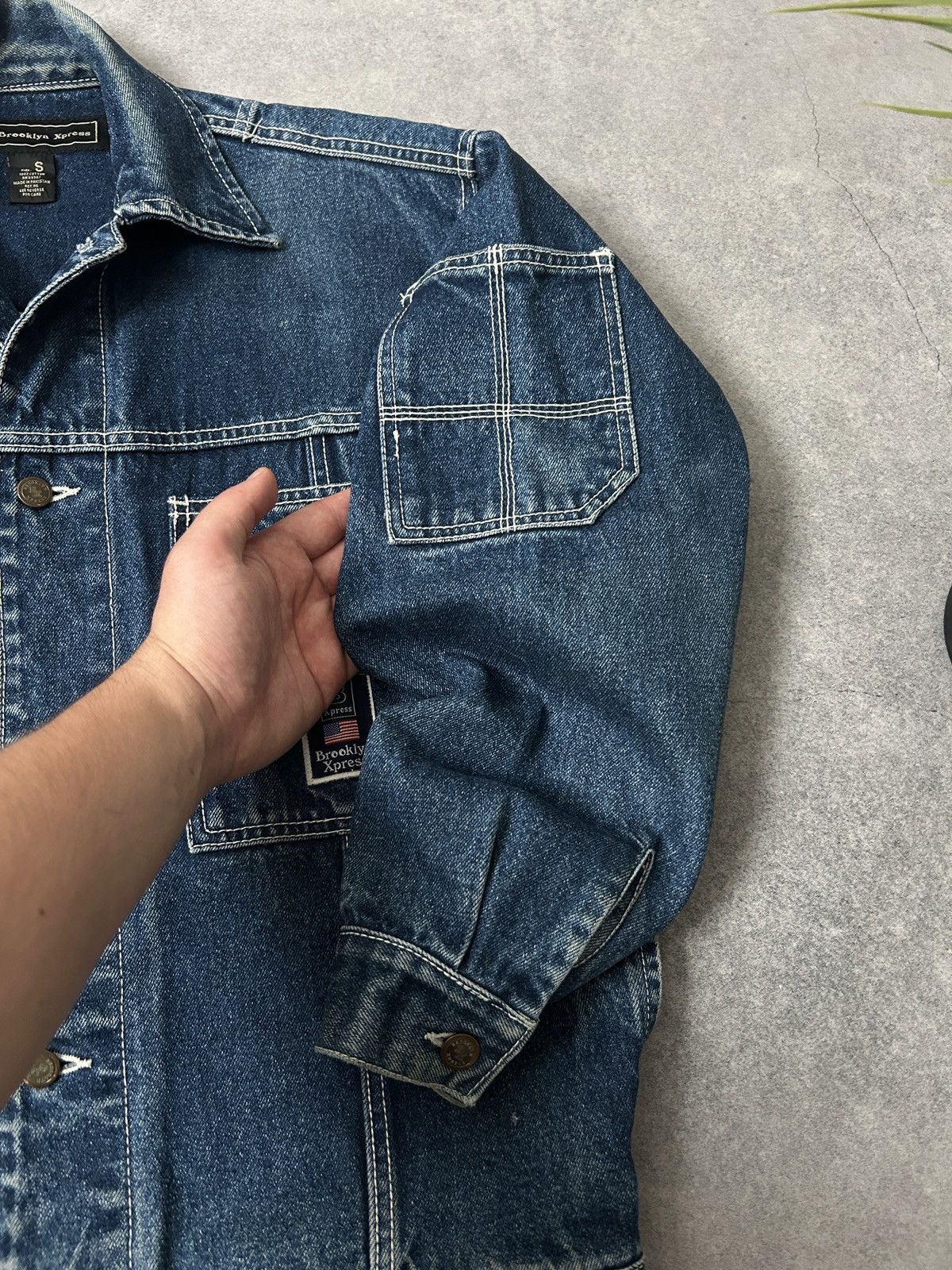 Brooklyn Xpress Vintage Brooklyn Xpress Rap denim jacket mens 90s Size US S / EU 44-46 / 1 - 7 Thumbnail