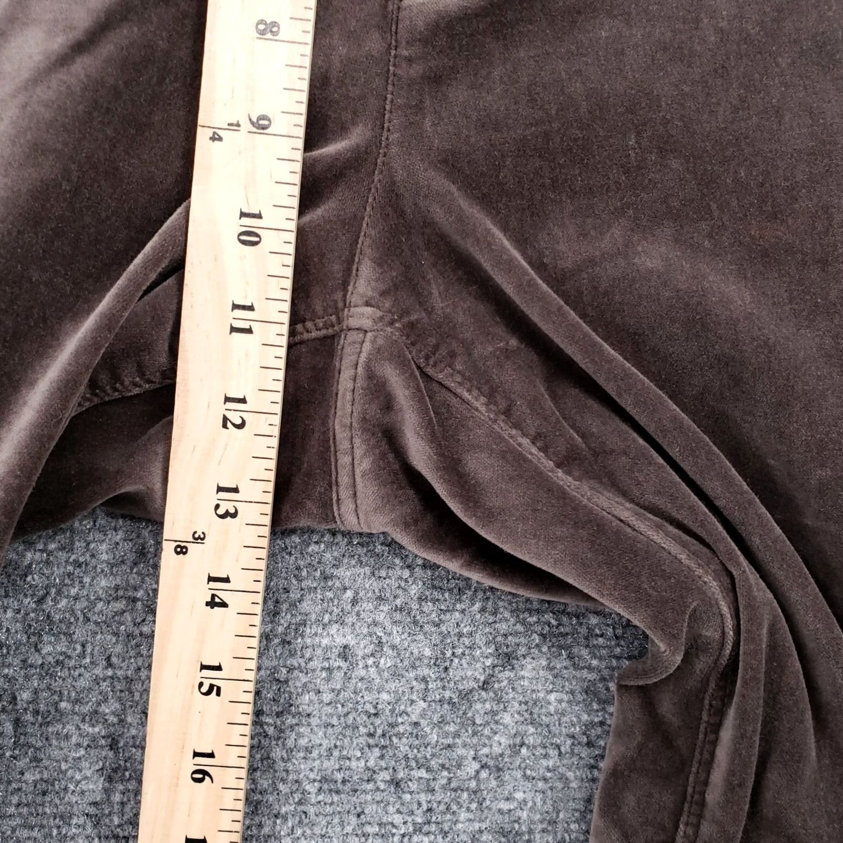 J. Jill J Jill Jeans Womens 16 Brown Velveteen Stretch Ankle High Rise 5 Pocket Zip Fly Size 38" / US 16 / IT 52 - 6 Thumbnail