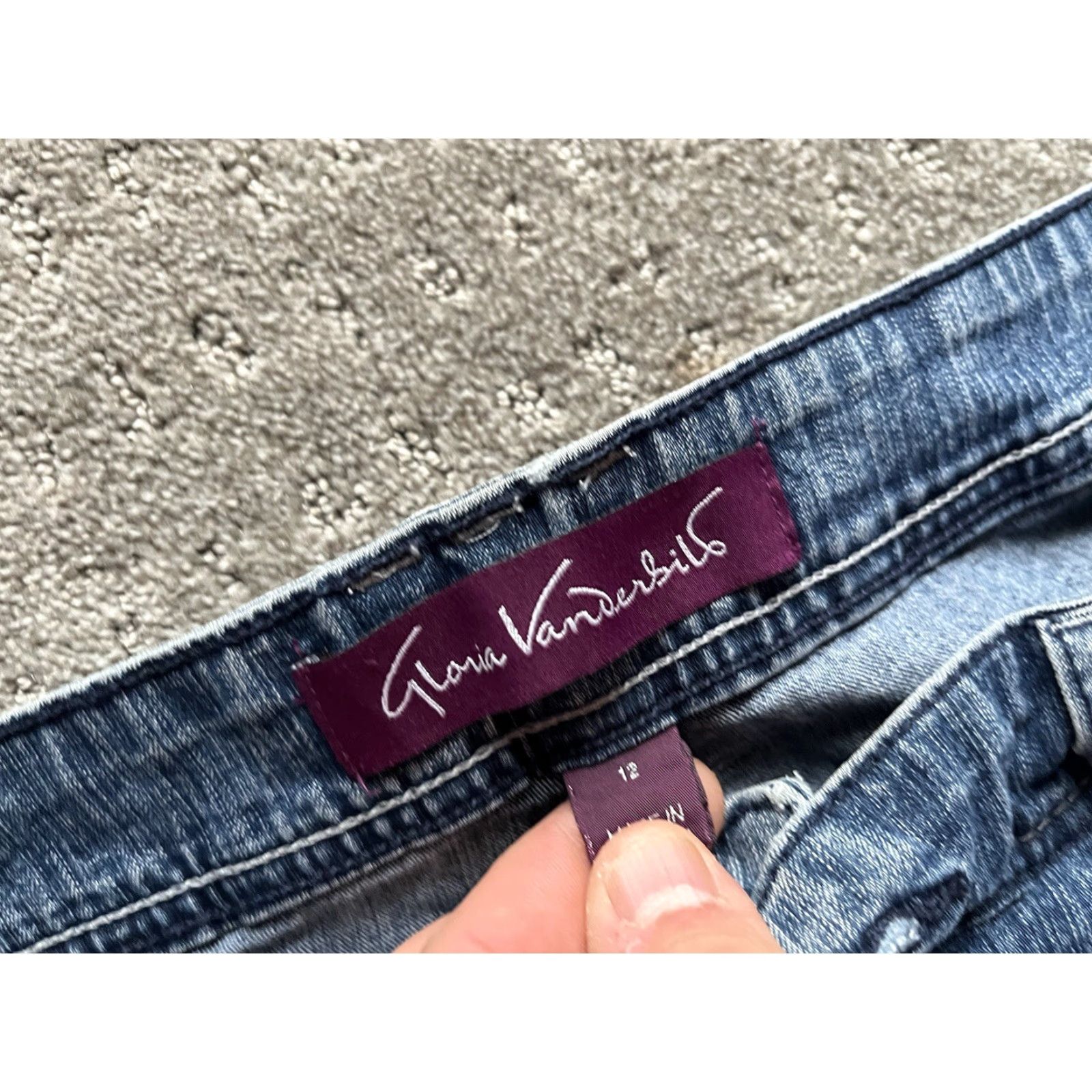 Gloria Vanderbilt Gloria Vanderbilt Jeans Womens Size 12 Blue Straight Leg Amanda Flap Pocket Denim Size 34" / US 12 / IT 48 - 5 Thumbnail