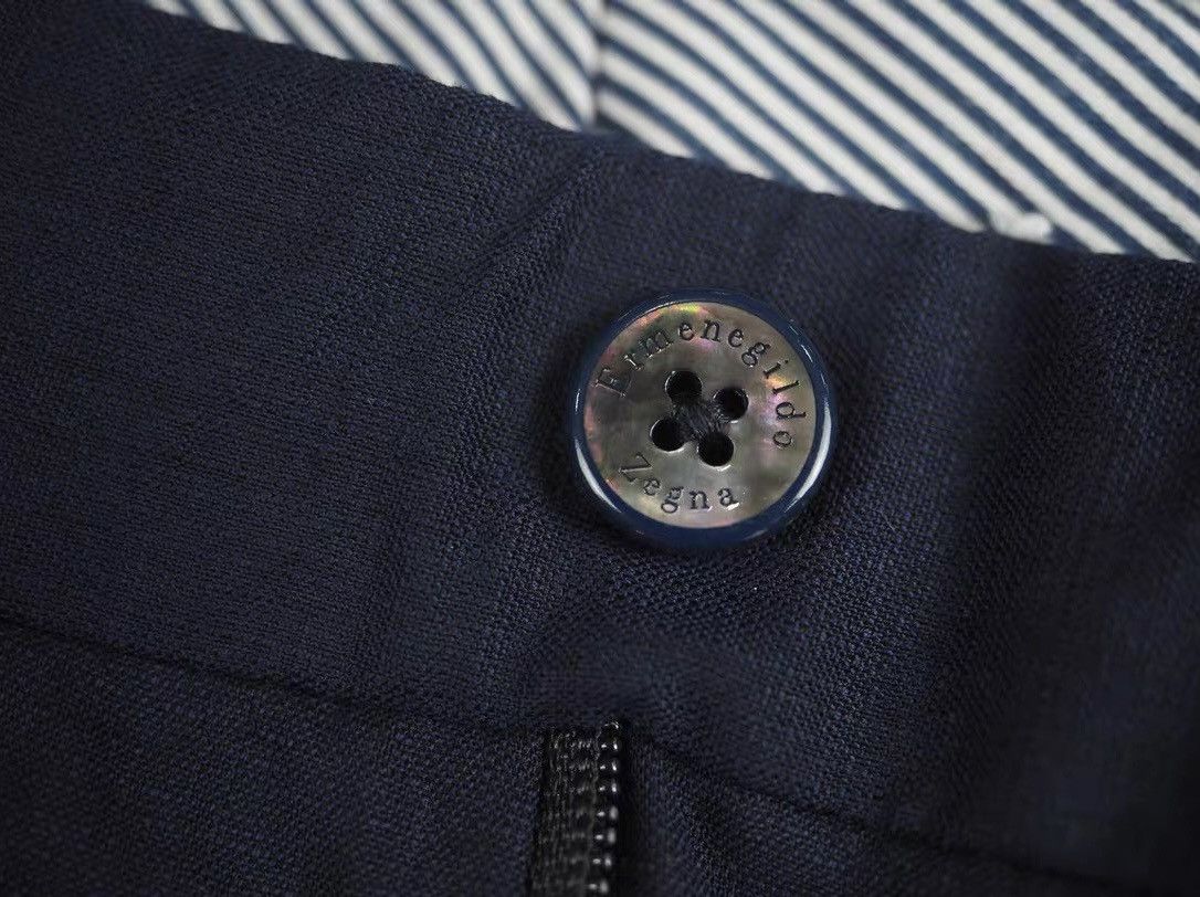Ermenegildo Zegna Ermenegildo Zegna Wool Suit Pants - Navy Size US 30 / EU 46 - 4 Thumbnail