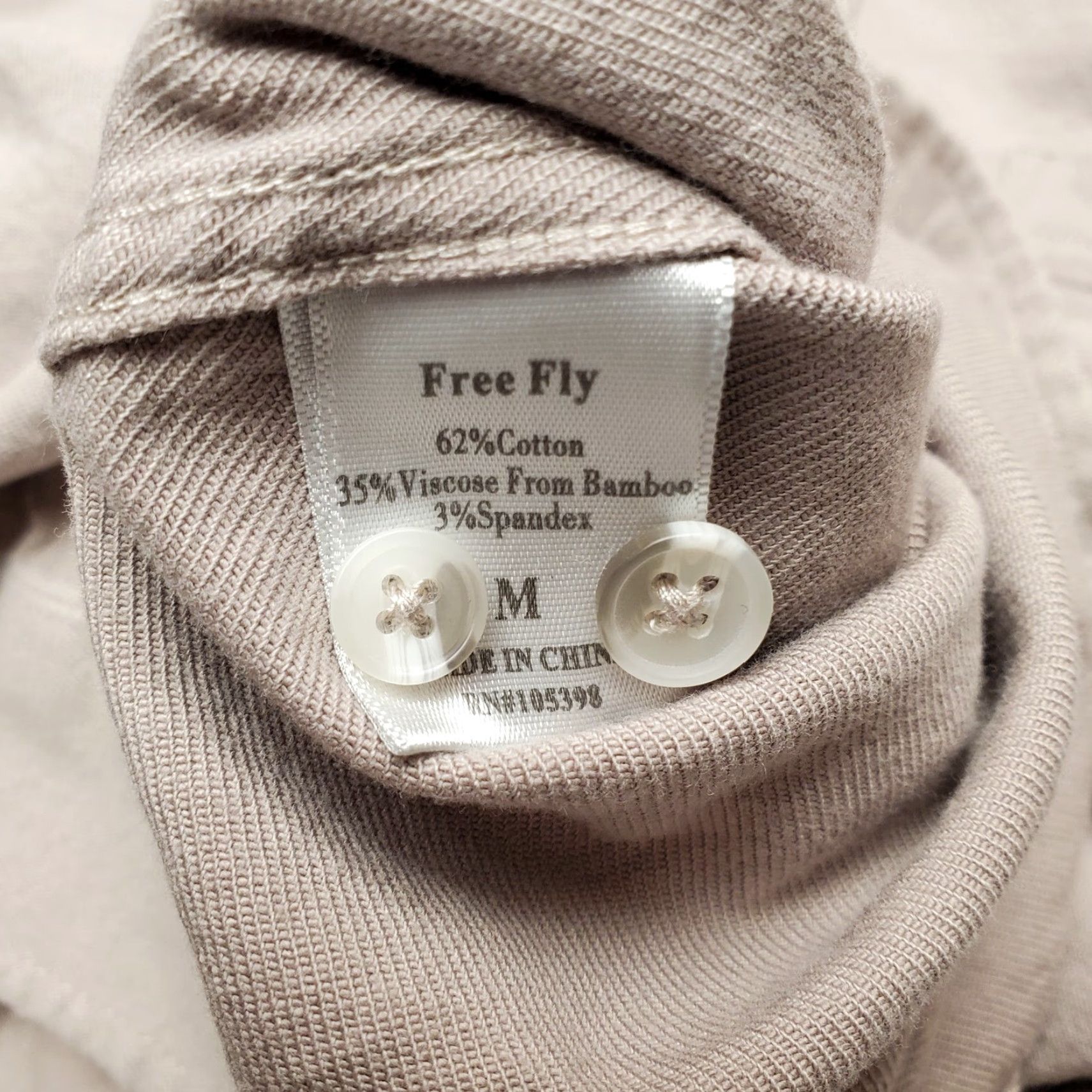 Vintage Freefly Flannel Shirt Men M Taupe Brushed Twill Bamboo Stretch Casual Button-Up Solid Long Sleeve Regular Cotton Spandex Viscose Size US M / EU 48-50 / 2 - 4 Thumbnail