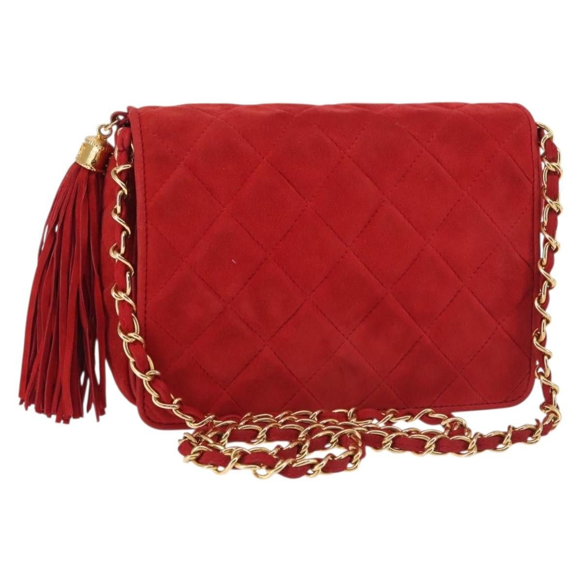 Chanel Chanel Vintage Tassel Full Flap Shoulder Bag Quilted Suede Size ONE SIZE - 1 Thumbnail