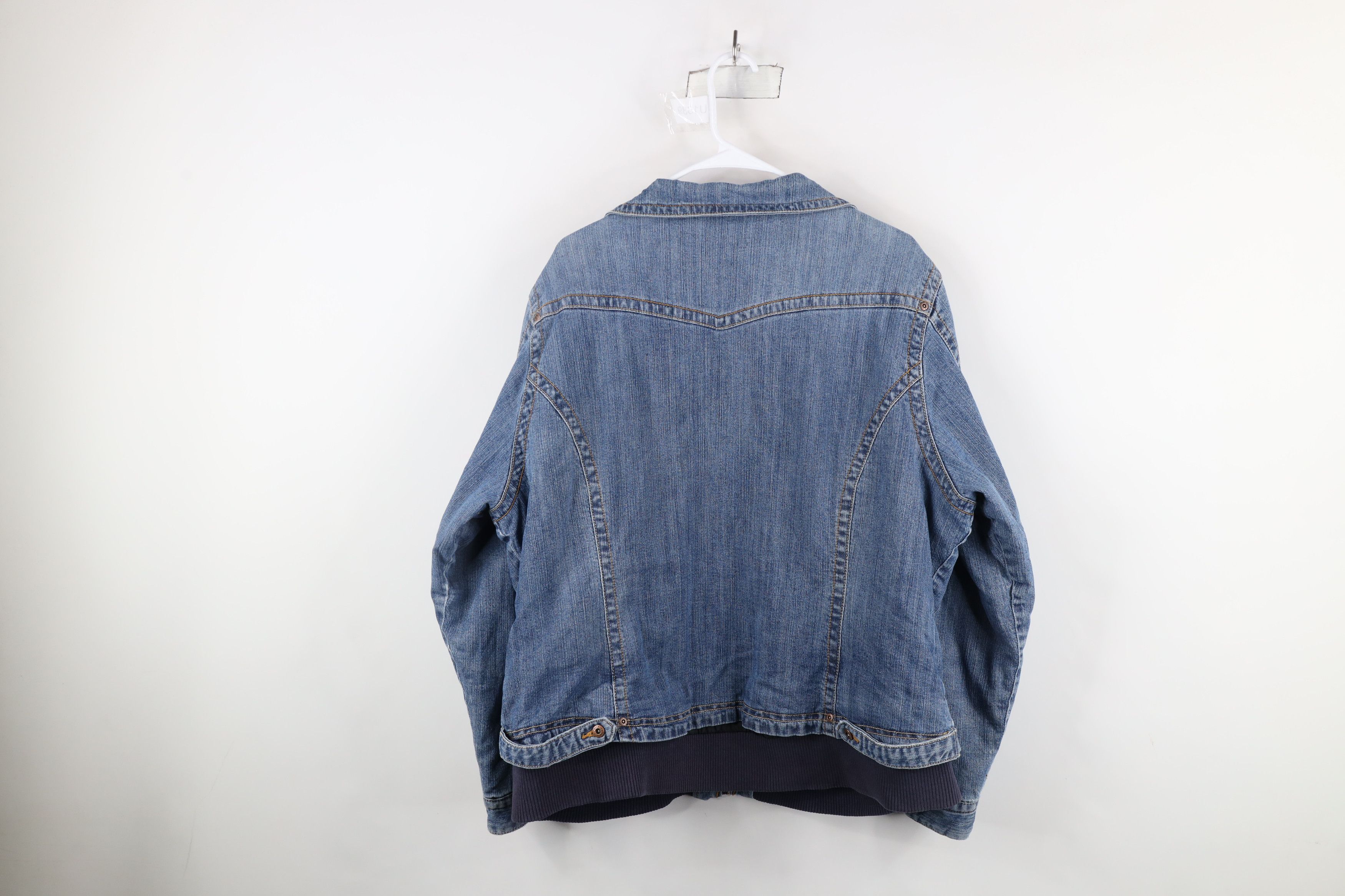 Dickies × Vintage Vintage Dickies Spell Out Quilted Denim Jean Jacket Blue Size XXL / US 16-18 / IT 52-54 - 14 Thumbnail