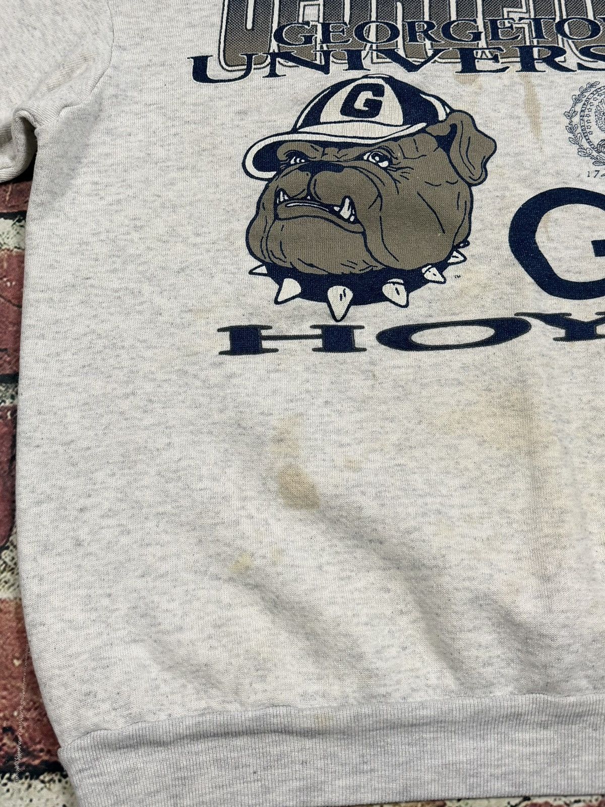 NCAA Vintage Georgetown Hoyas Sweatshirt Crewneck 90s Boxy 1993 Size US L / EU 52-54 / 3 - 11 Thumbnail