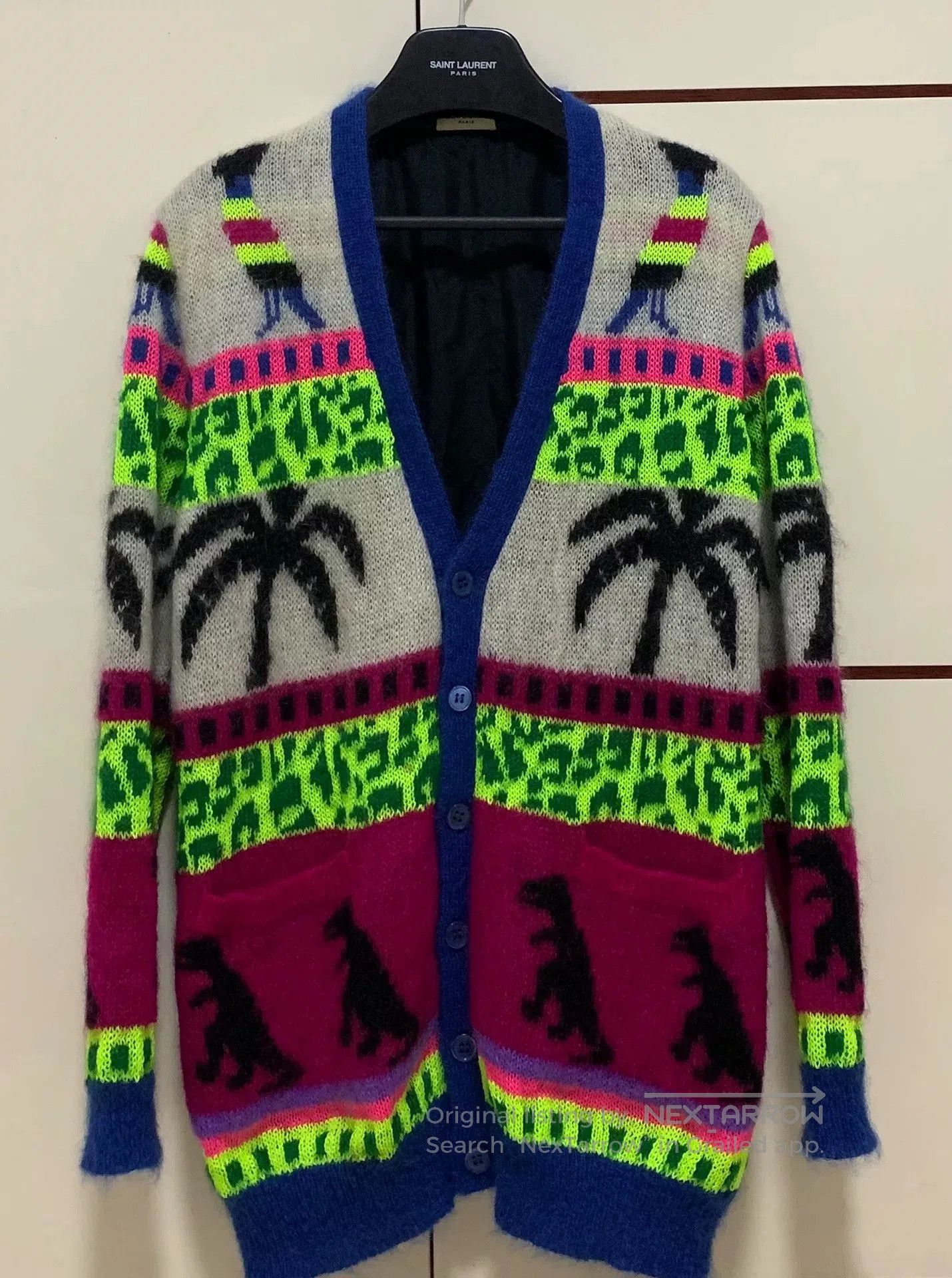 Saint Laurent Paris Saint Laurent Colorful Cardigan Knit Sweater. Size XS / US 0-2 / IT 36-38 - 1 Thumbnail