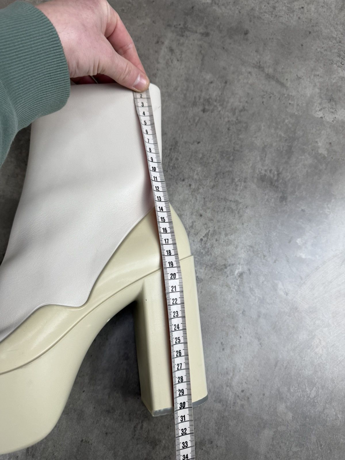 Peter Do at.kollektive x Peter Do Leather Platform Ankle Boots White Size US 10 / IT 40 - 18 Thumbnail