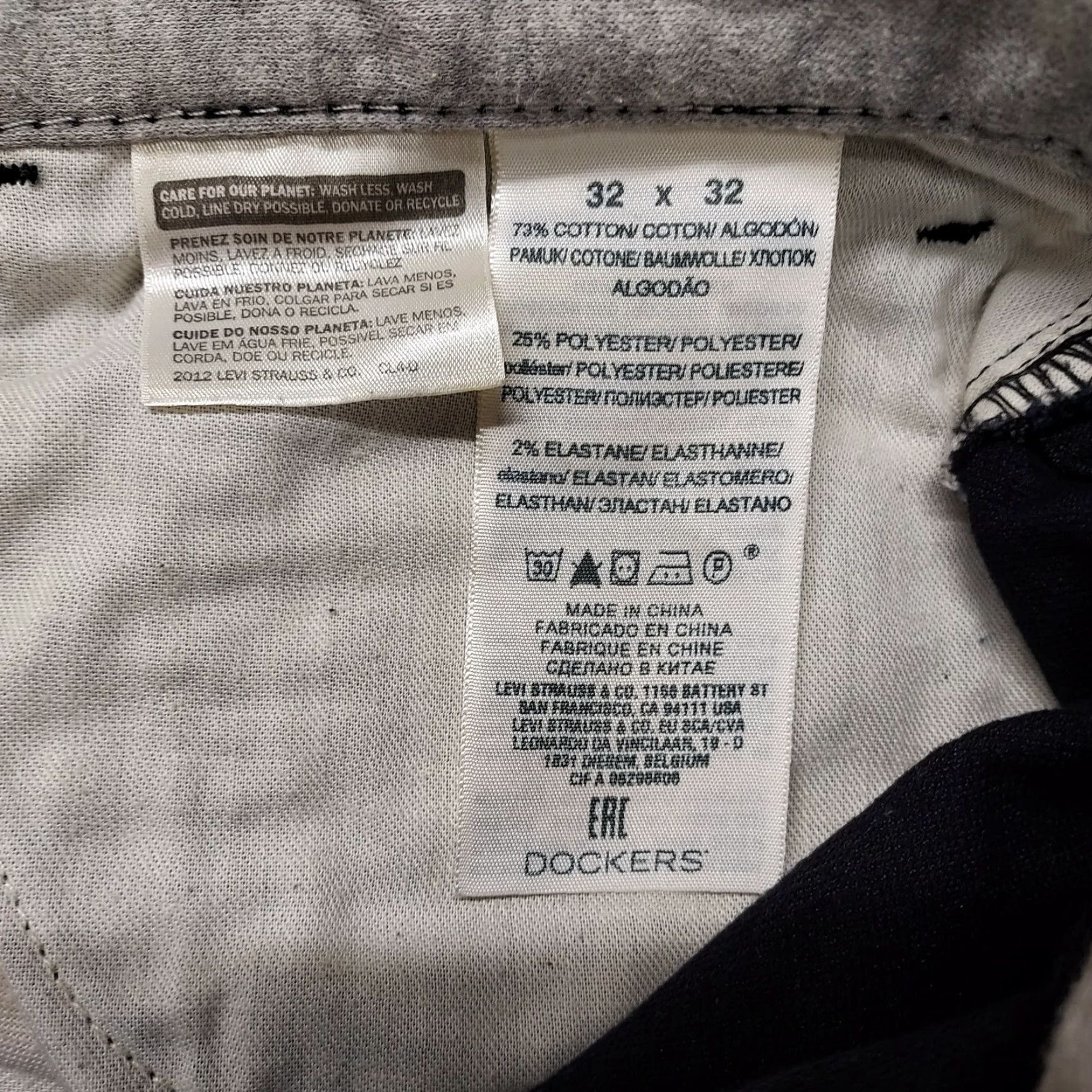 Dockers DOCKERS Men's Straight-Fit Comfort Knit Jean-Cut Pants - Black 32x32 Jeans Pants Chino Casual Regular Mens Size US 32 / EU 48 - 4 Thumbnail