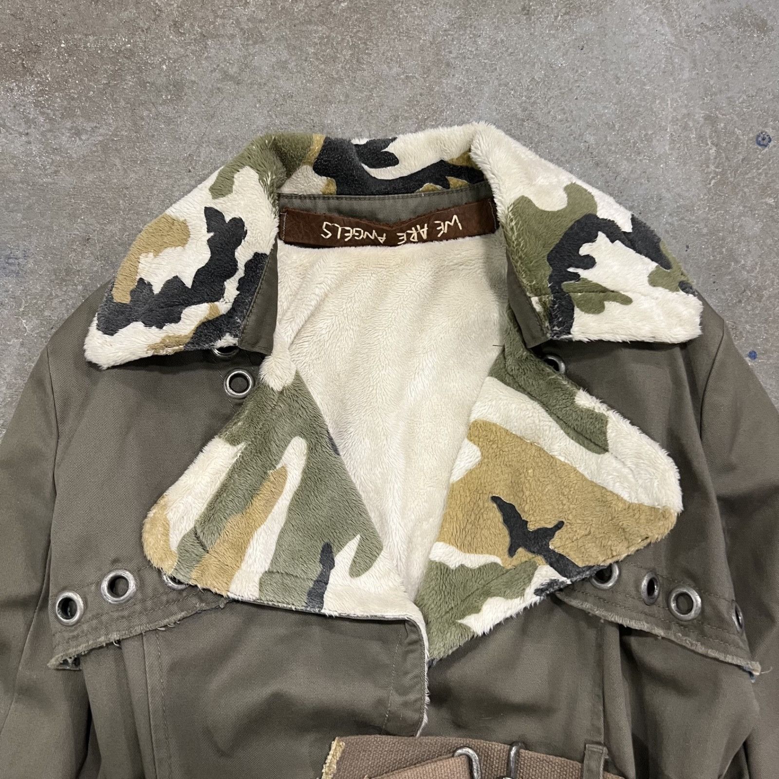 Vintage Y2K WE-R We Are Angels Cropped Army Jacket 9835AC Size XS / US 0-2 / IT 36-38 - 6 Thumbnail