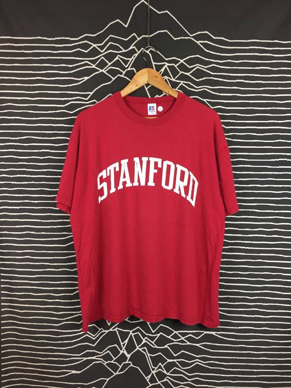 Russell Athletic × Vintage Vtg Russell Athletic Stanford University Spell Out Logo Tee Size US L / EU 52-54 / 3 - 1 Thumbnail