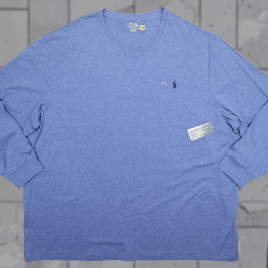 Polo Ralph Lauren Polo Ralph Lauren Big & Tall Crew-Neck T-Shirt LS Men's Size 5XB Blue Size US XXL / EU 58 / 5 - 1 Thumbnail