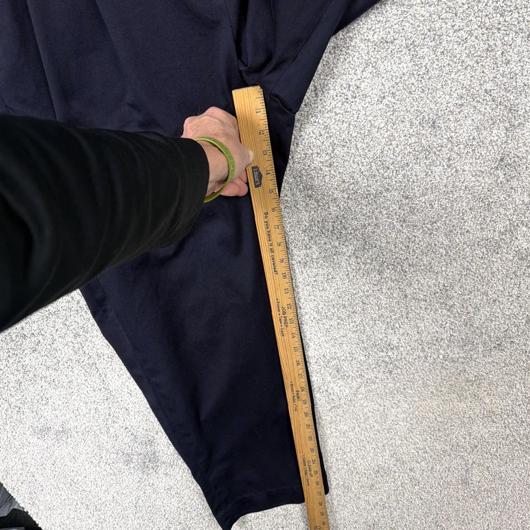 Lands' End VINTAGE Lands' End Chino Pants Womens 20W Plus Navy Blue Pleated Tapered Hips Back Elastic 90s Casual Business Size 42" / US 20 - 4 Thumbnail