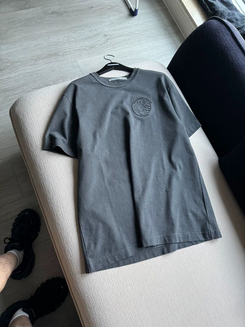 Alexander Wang Alexanderwang Washed Short Sleeve T-shirt Size L / US 10 / IT 46 - 1 Thumbnail
