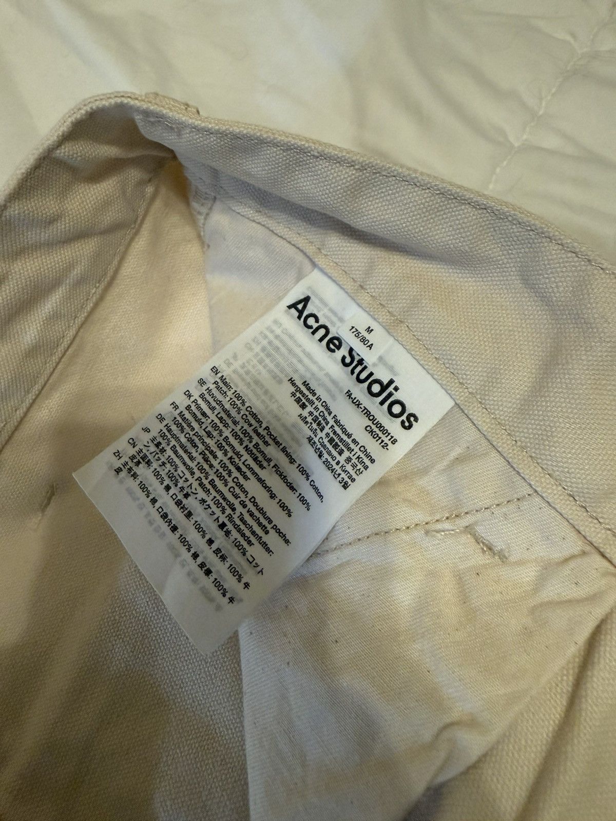 Acne Studios Acne Studios Paneled Cotton Canvas Trousers Size US 32 / EU 48 - 6 Thumbnail