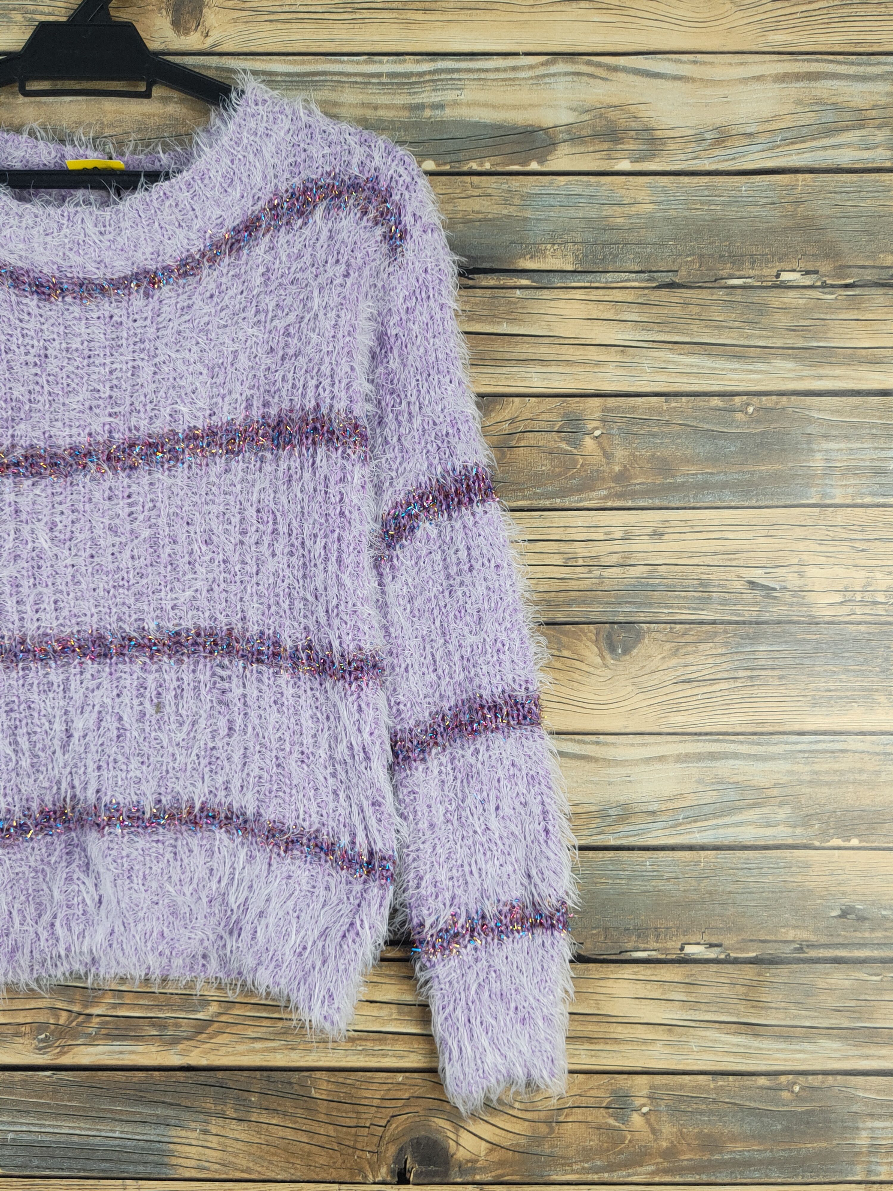 Japanese Brand Japanese Brand Purple Shag Shaggy Fur Mohair Knitwear #W1657 Size S / US 4 / IT 40 - 5 Thumbnail