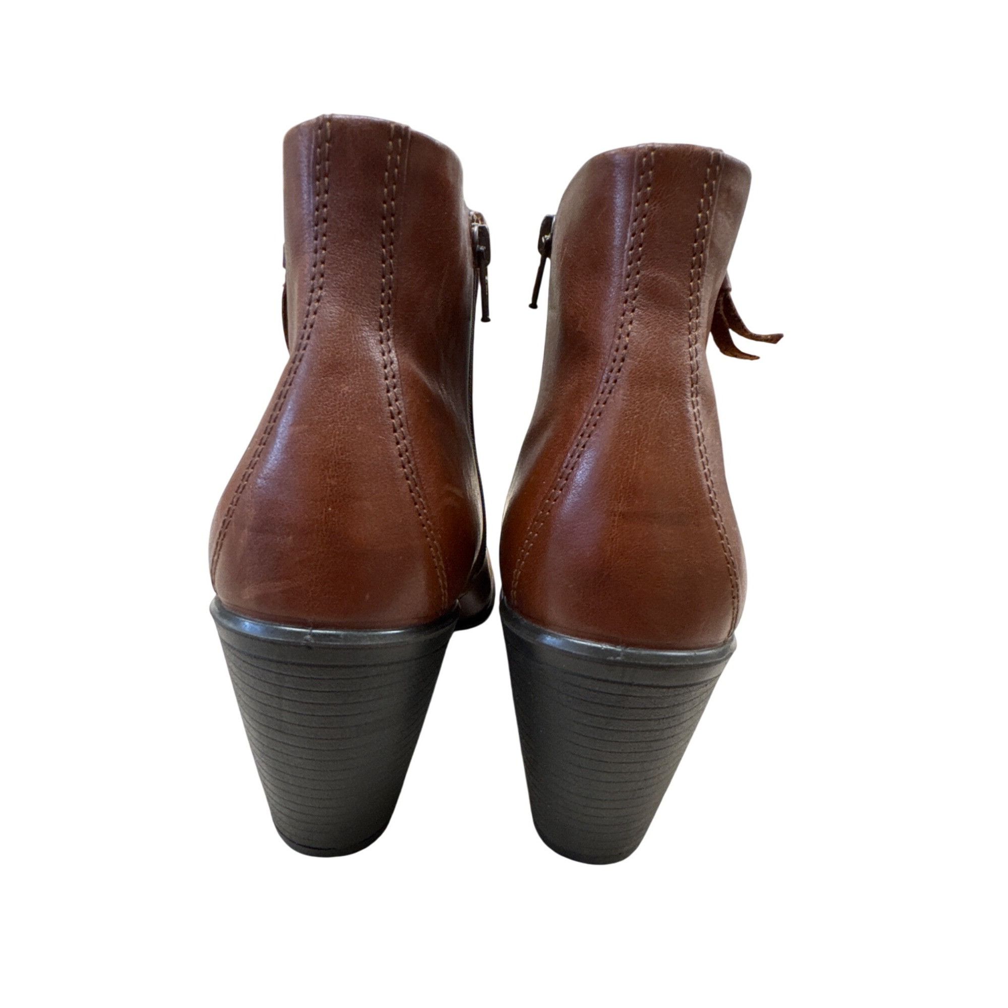 Ecco ECCO Brown Leather Ankle Boots Womens Size 10 SKU 7022 Size US 10 / IT 40 - 8 Thumbnail