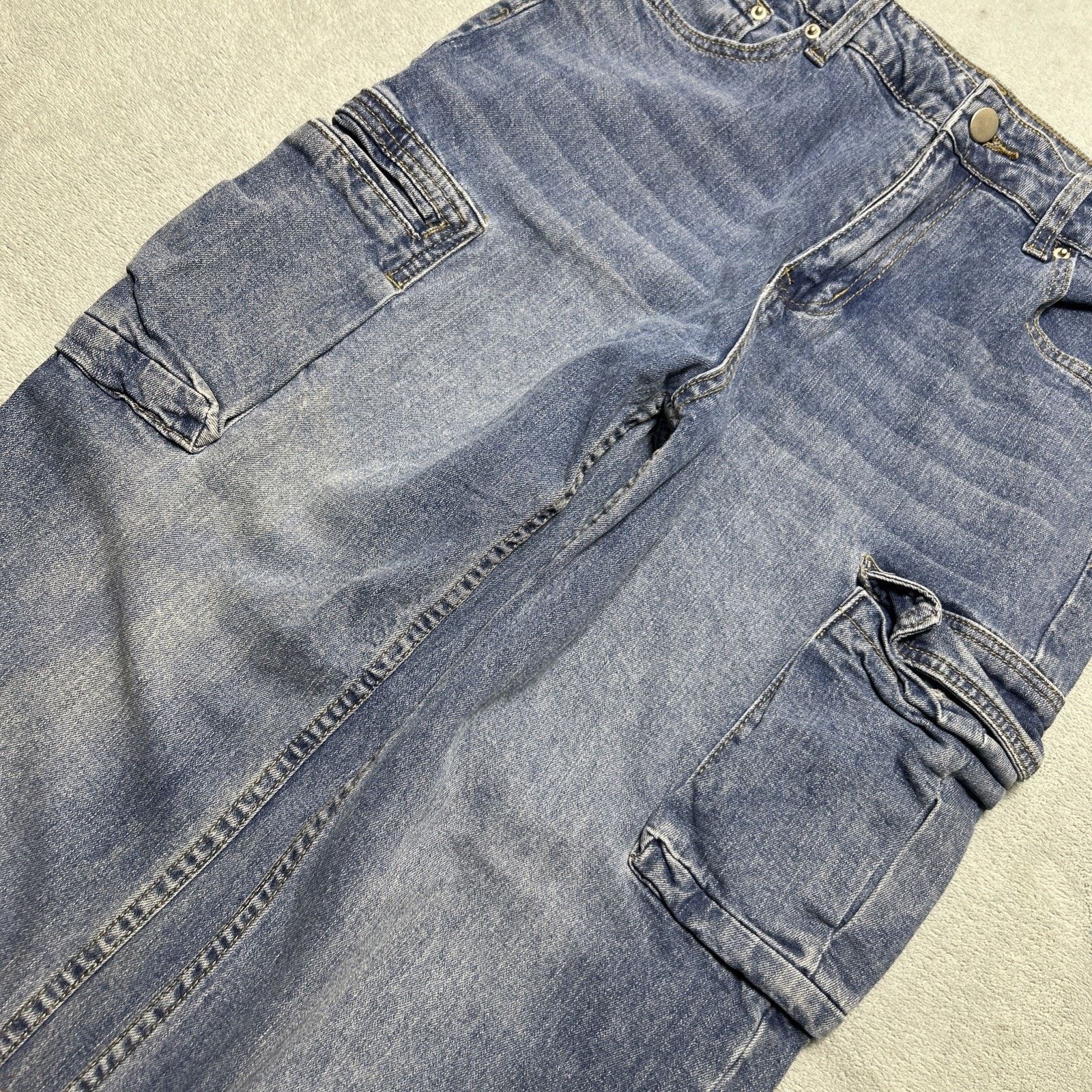 Gloria Vanderbilt Beyond Baggy Cargo Pants Women 6 29x29 Wide Hamilton Stretch Size 28" / US 6 / IT 42 - 4 Thumbnail