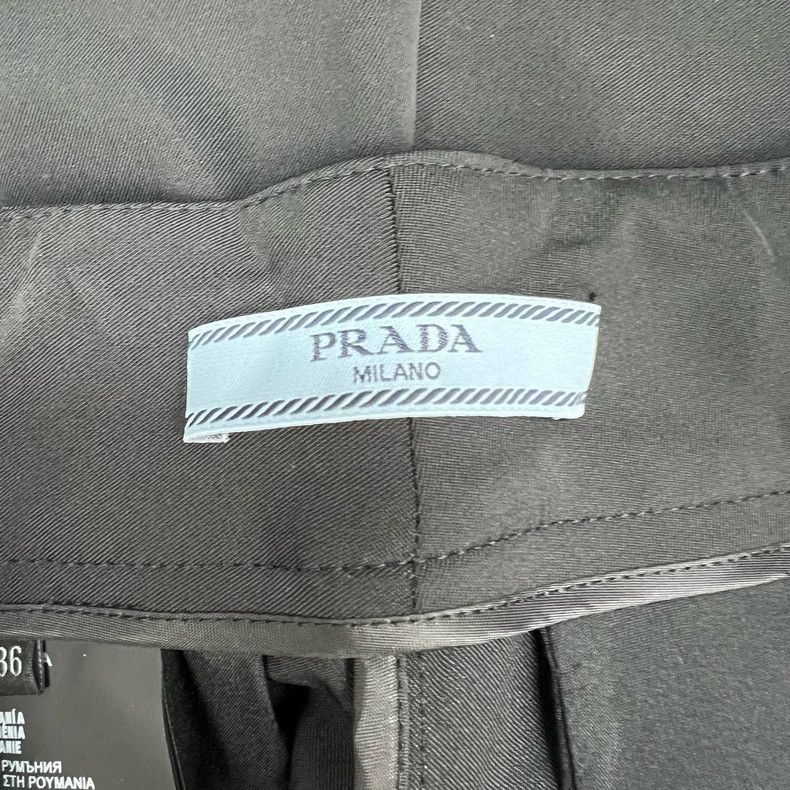 Prada Prada Black wide-leg suit pants 2505-Nextarrow Size US 36 / EU 52 - 6 Thumbnail